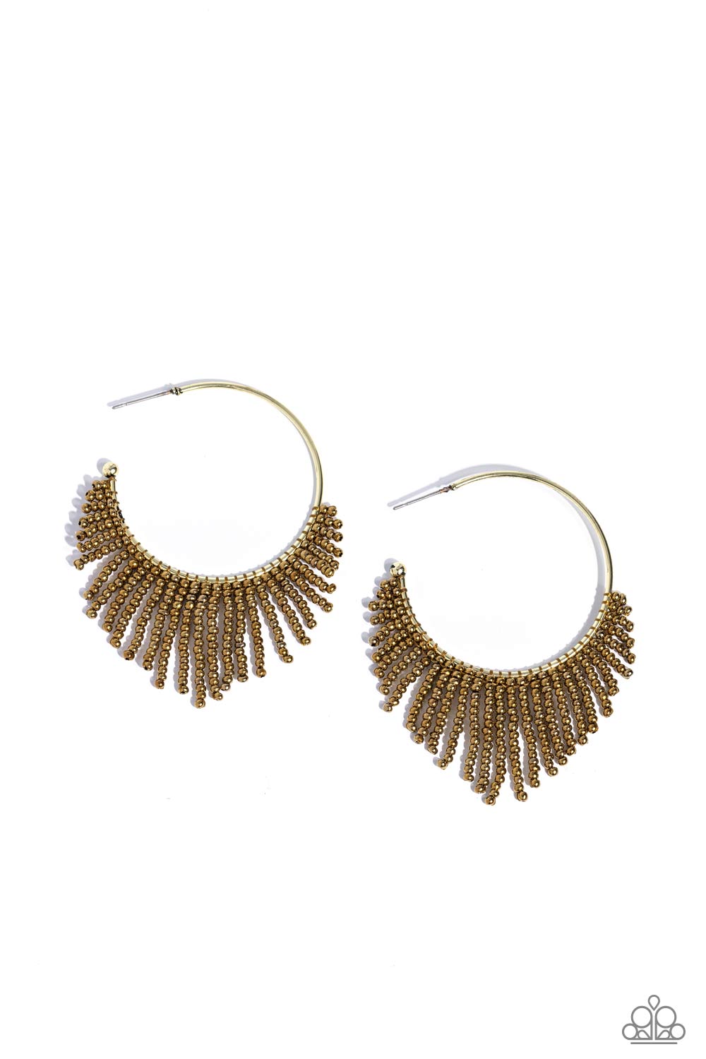 Tailored Tassel - brass - Paparazzi earrings