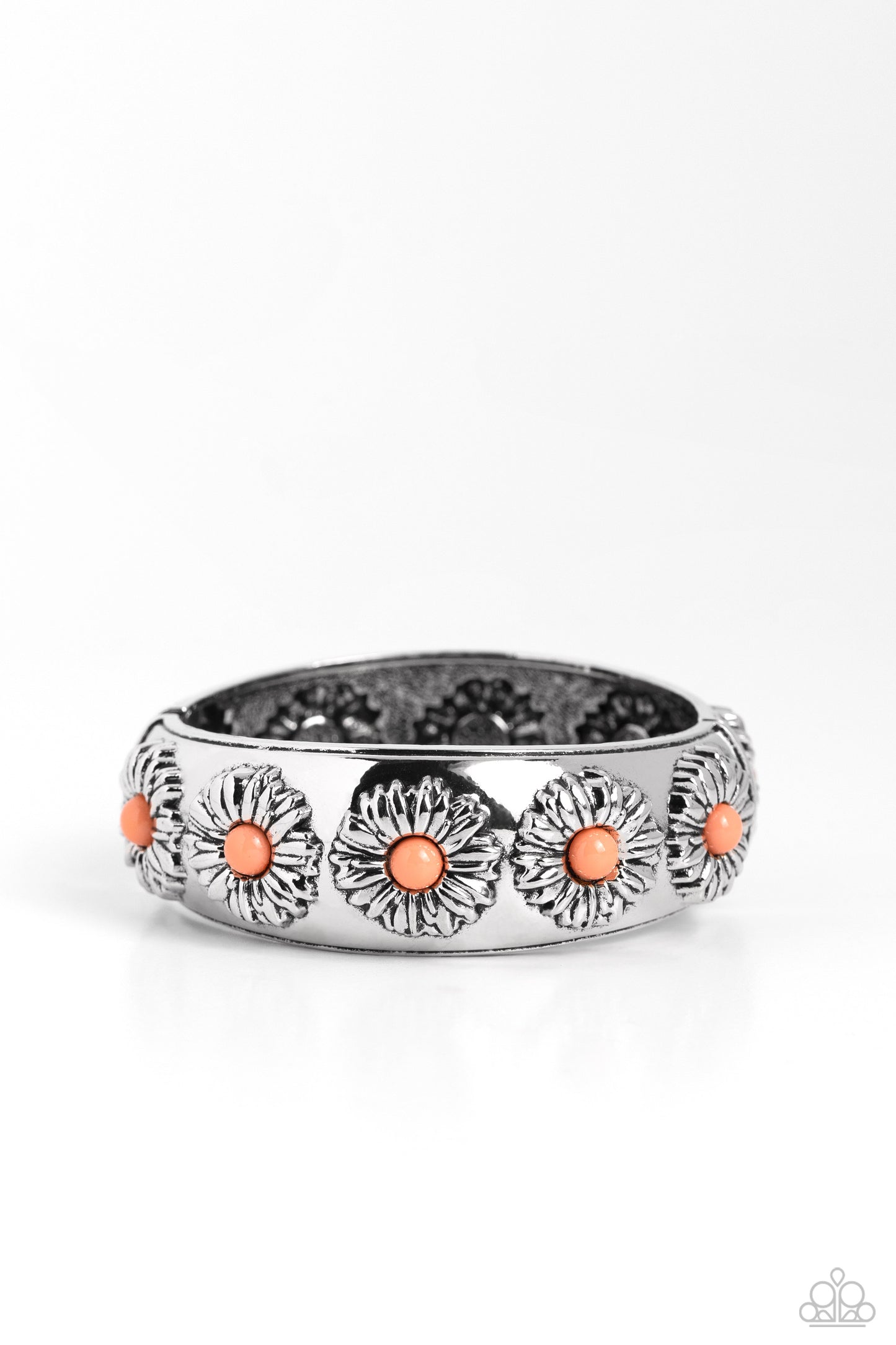 Taking FLORAL - orange - Paparazzi bracelet