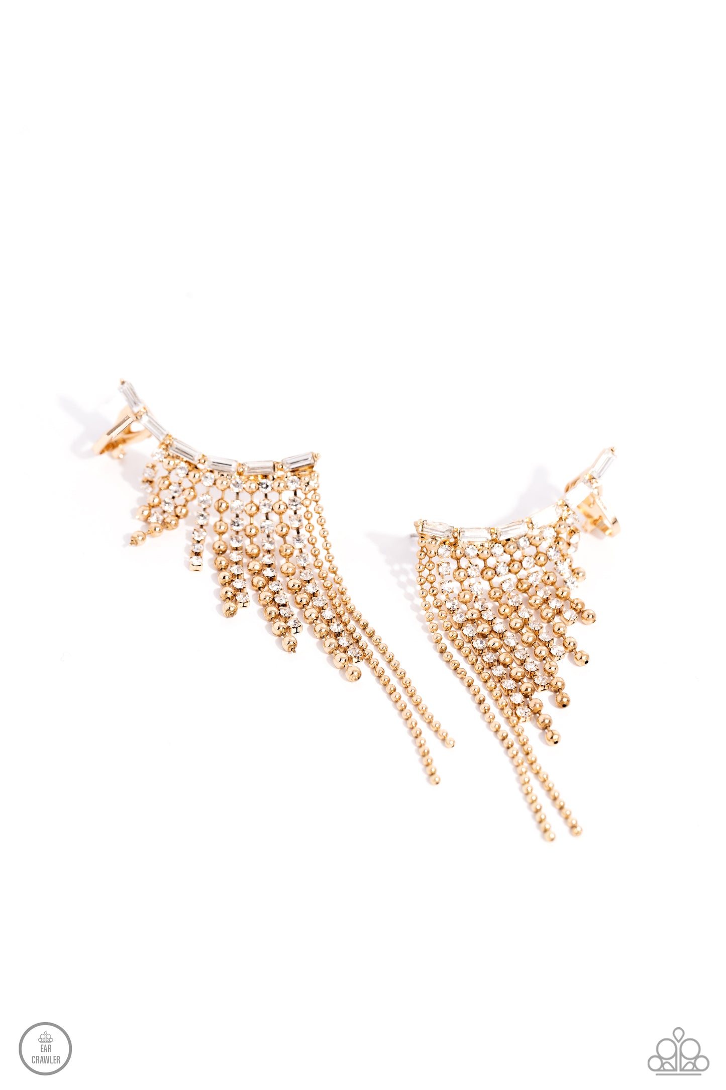Tapered Tease - gold - Paparazzi earrings