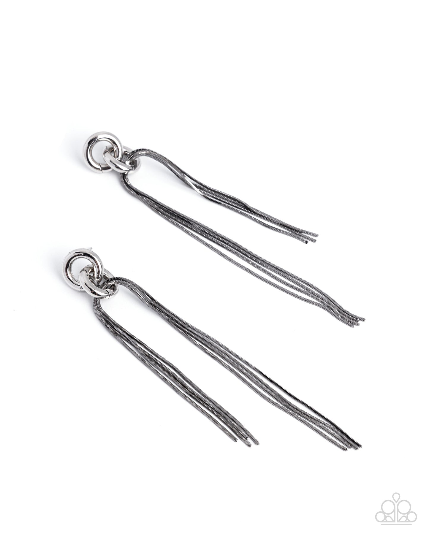 Tapered Technician - black - Paparazzi earrings