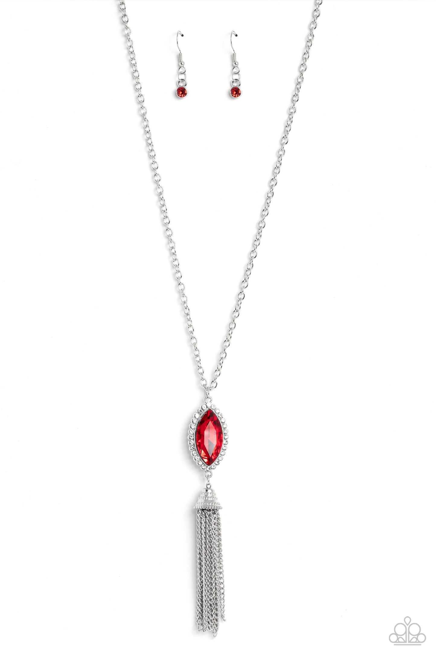 Tassel Tabloid - red - Paparazzi necklace