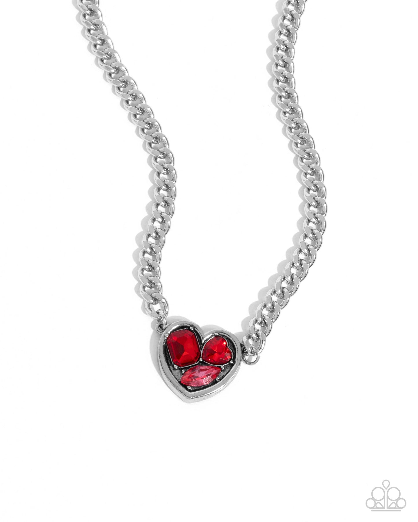 Tasteful Triad - red - Paparazzi necklace