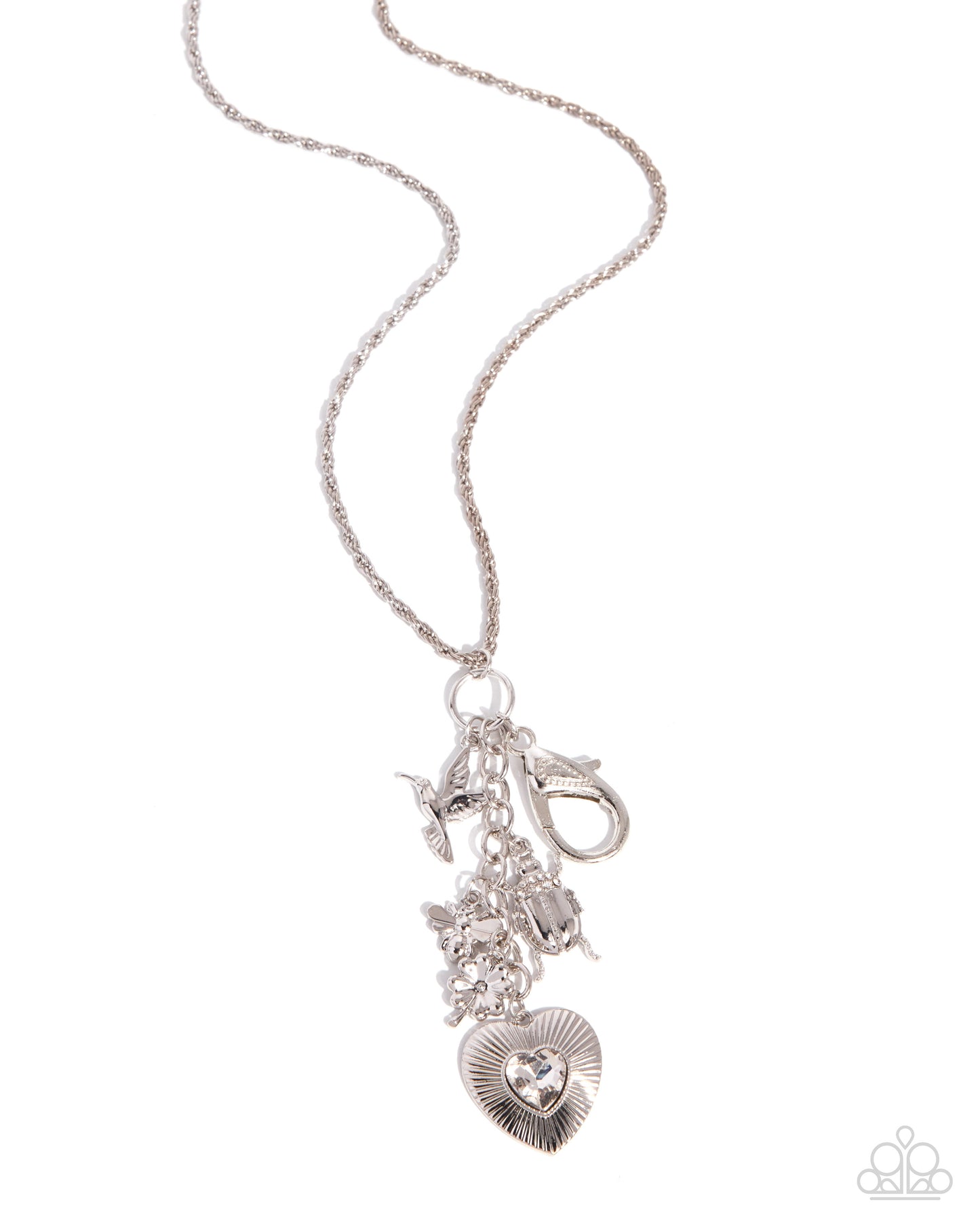 Tasteful Twinkle - white - Paparazzi LANYARD necklace