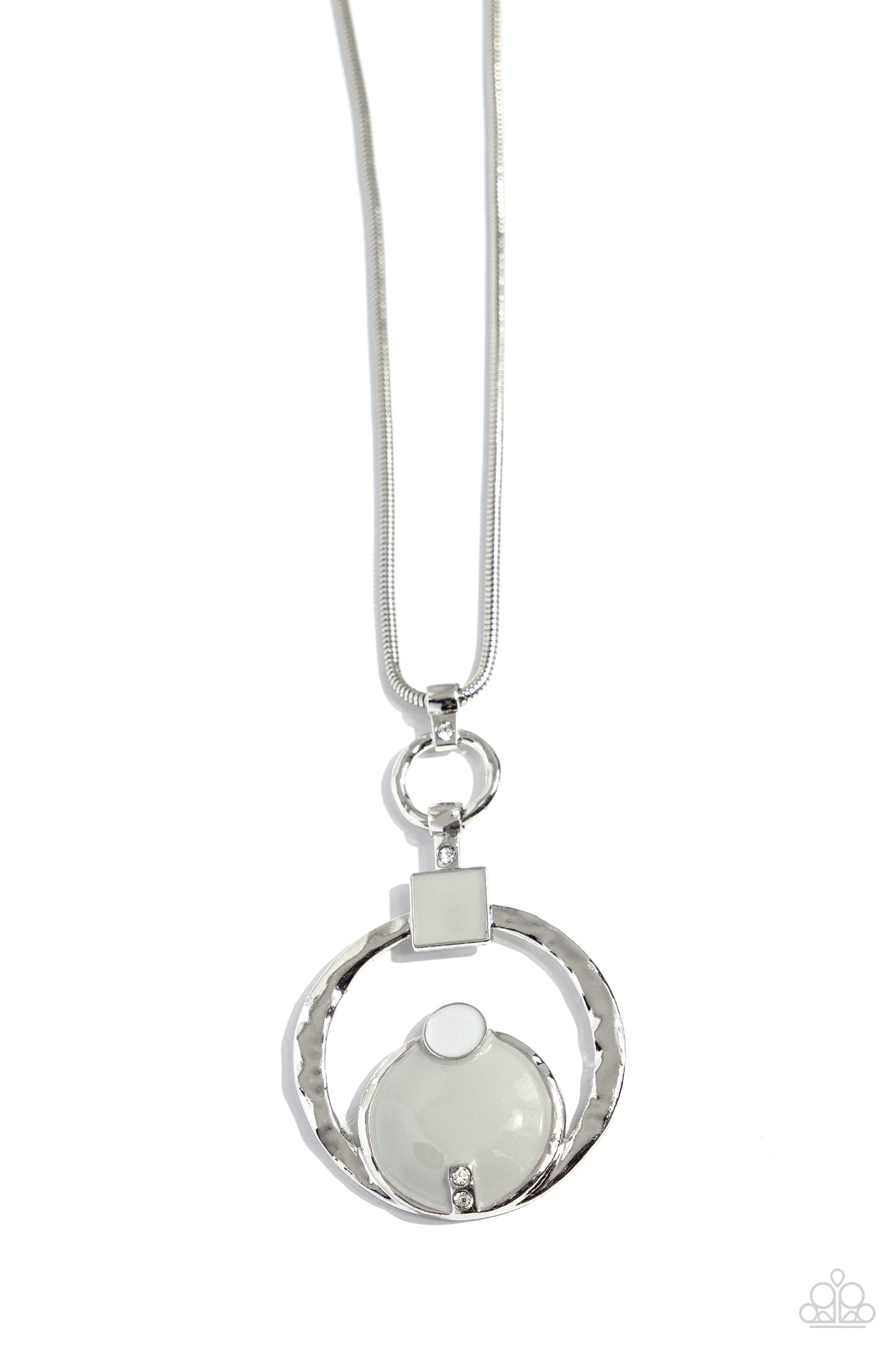 Tastefully Transparent - silver - Paparazzi necklace