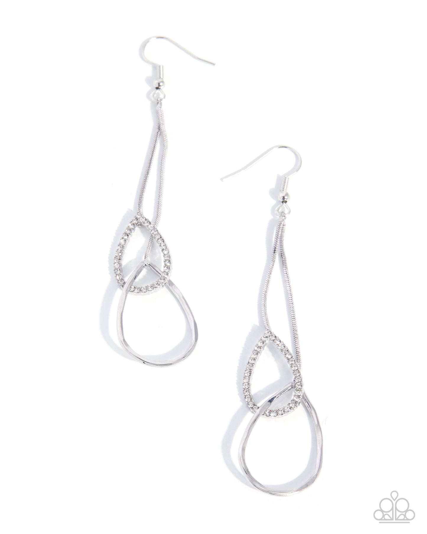 Teardrop Teacher - white - Paparazzi earrings