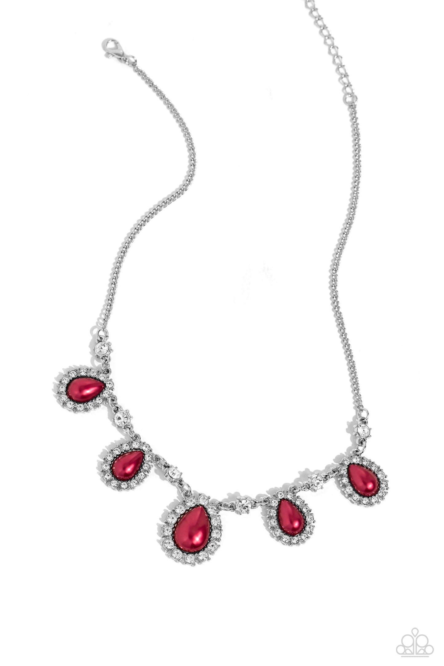 Teardrop Team - red - Paparazzi necklace