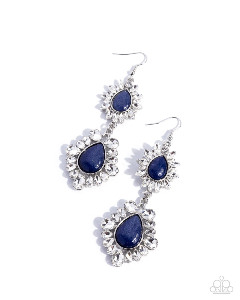 Teardrop Type - blue - Paparazzi earrings