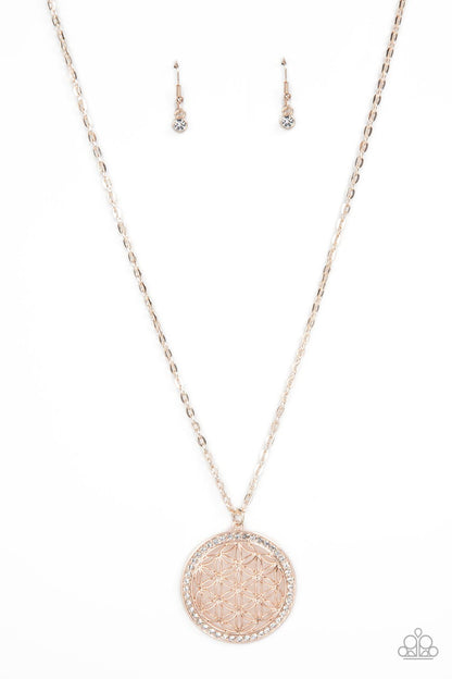 Tearoom Twinkle - rose gold - Paparazzi necklace