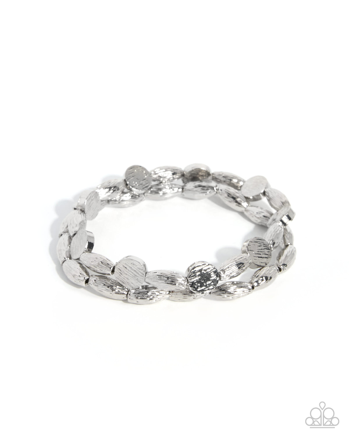Textured Talk - silver - Paparazzi bracelet