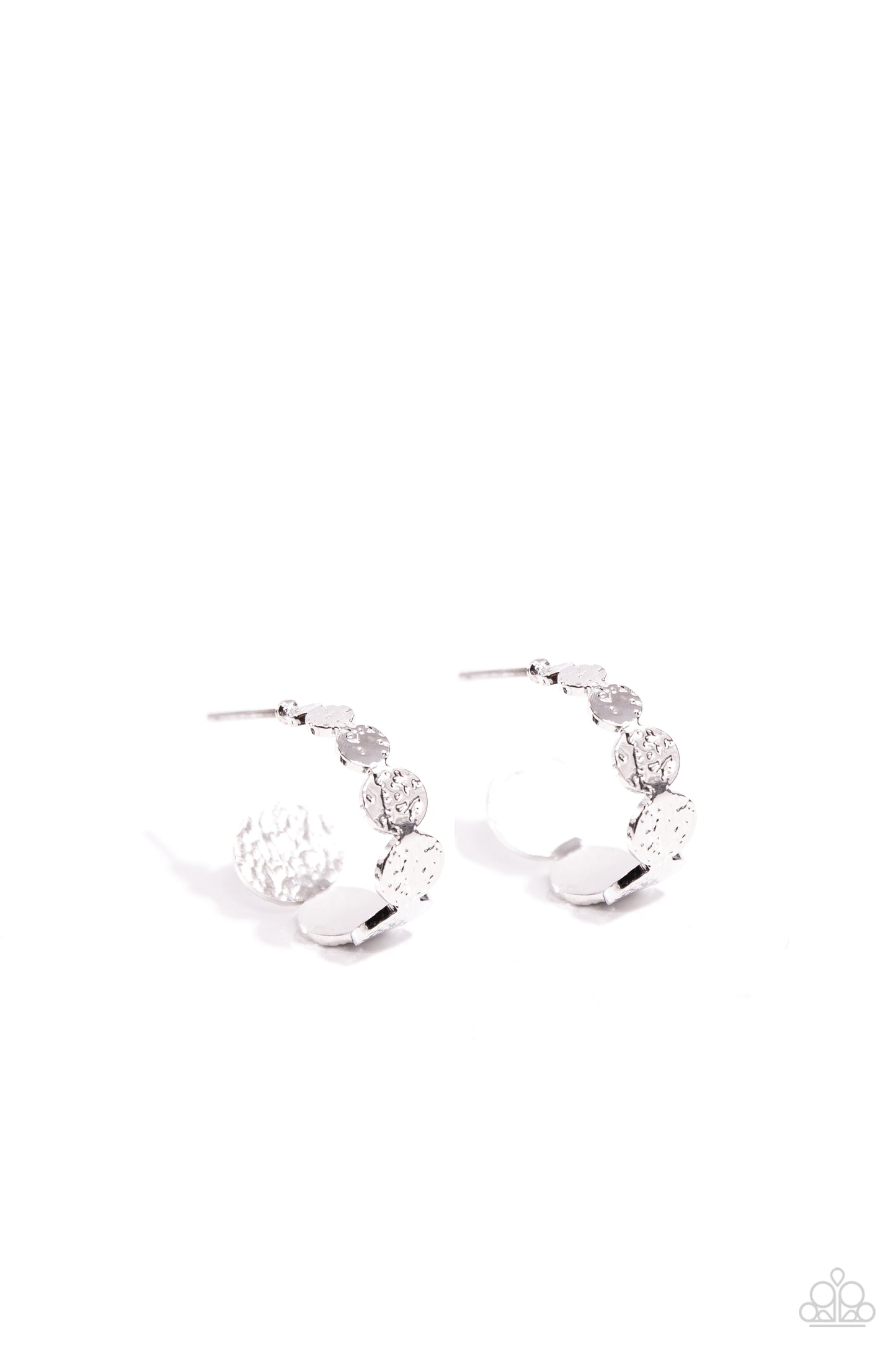 Textured Tease - silver - Paparazzi earrings