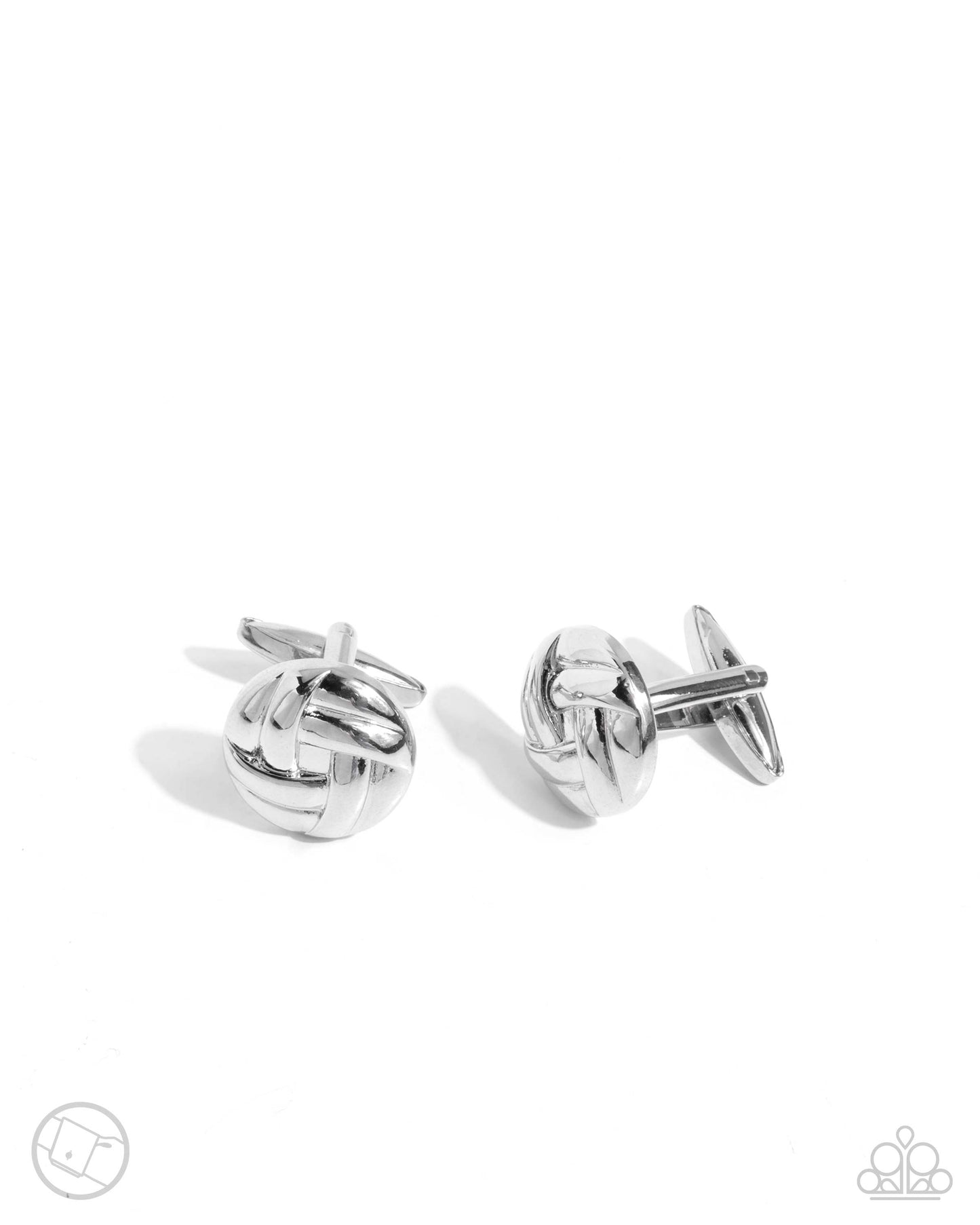Textured Thief - silver - Paparazzi MENS cufflinks
