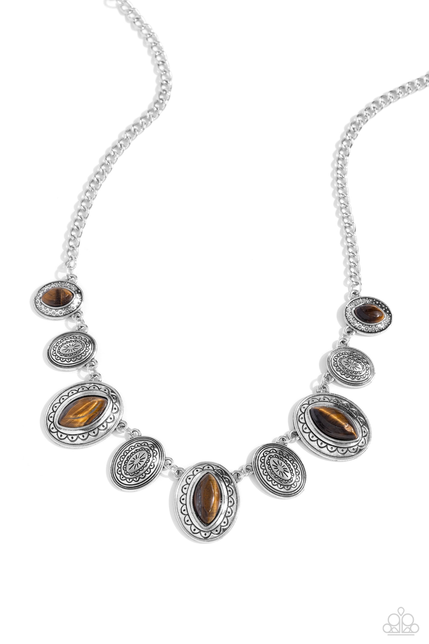 Textured Trailblazer - brown - Paparazzi necklace