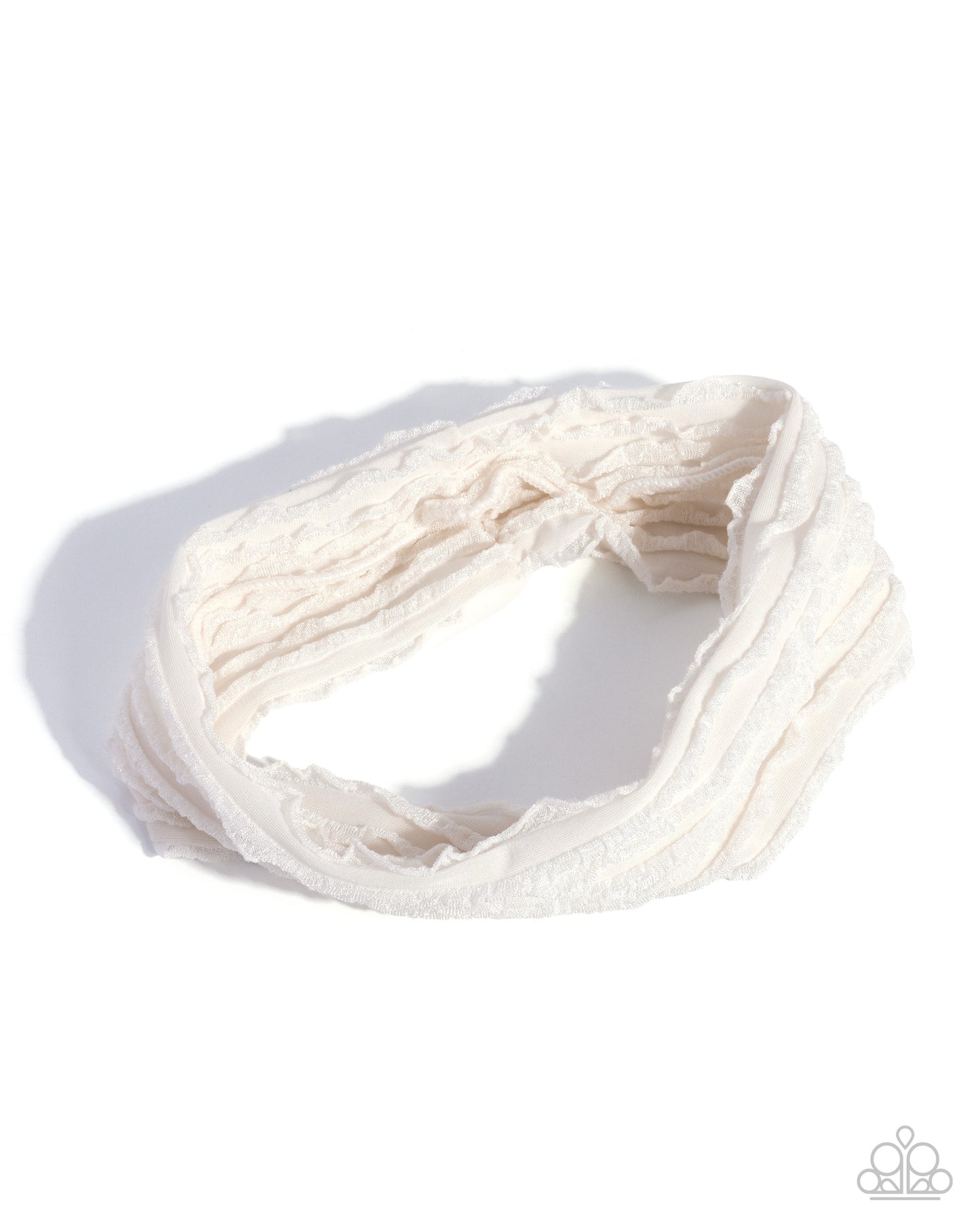 Textured Tutor - white - Paparazzi headband