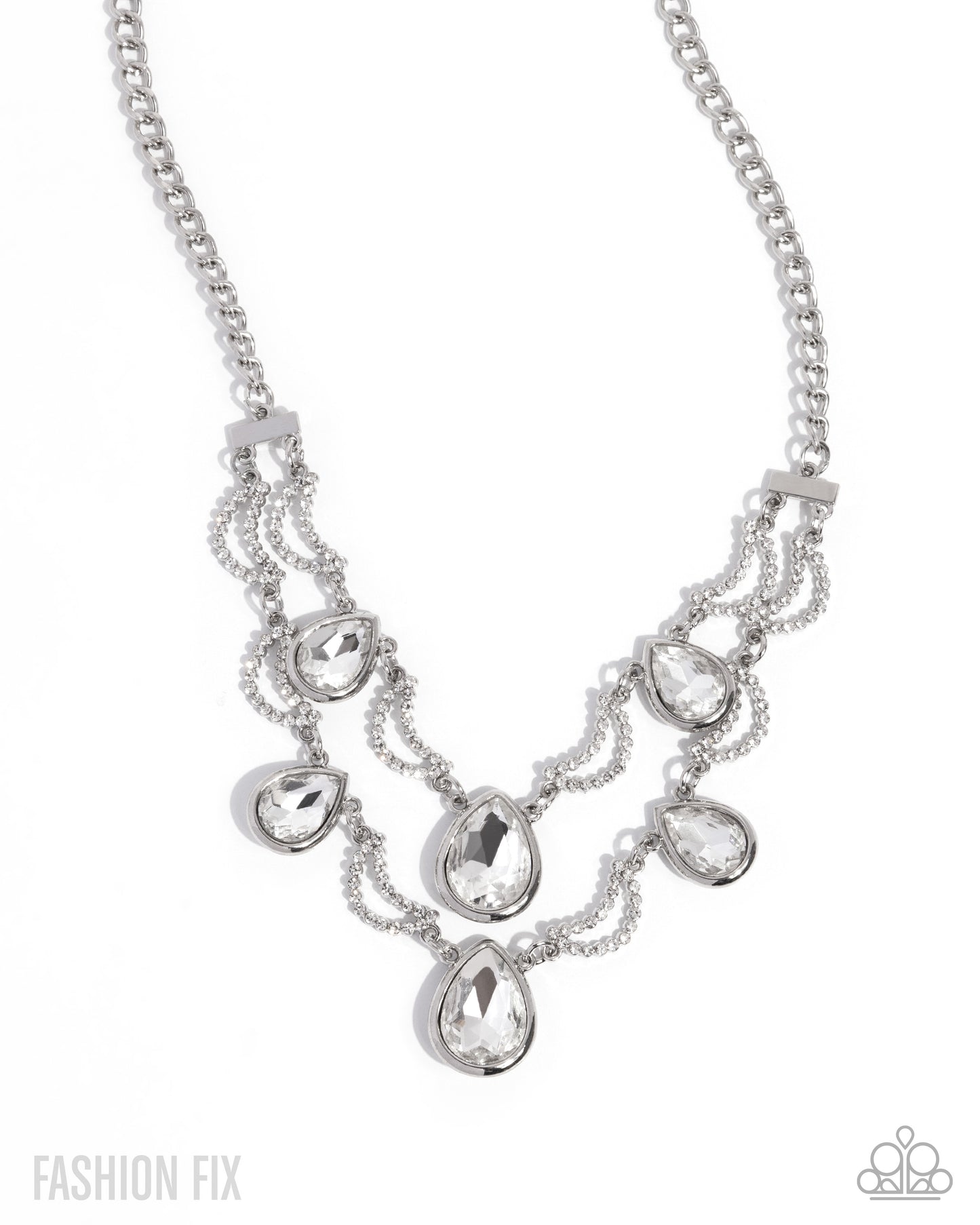 The Dazzling Diaries - white - Paparazzi necklace