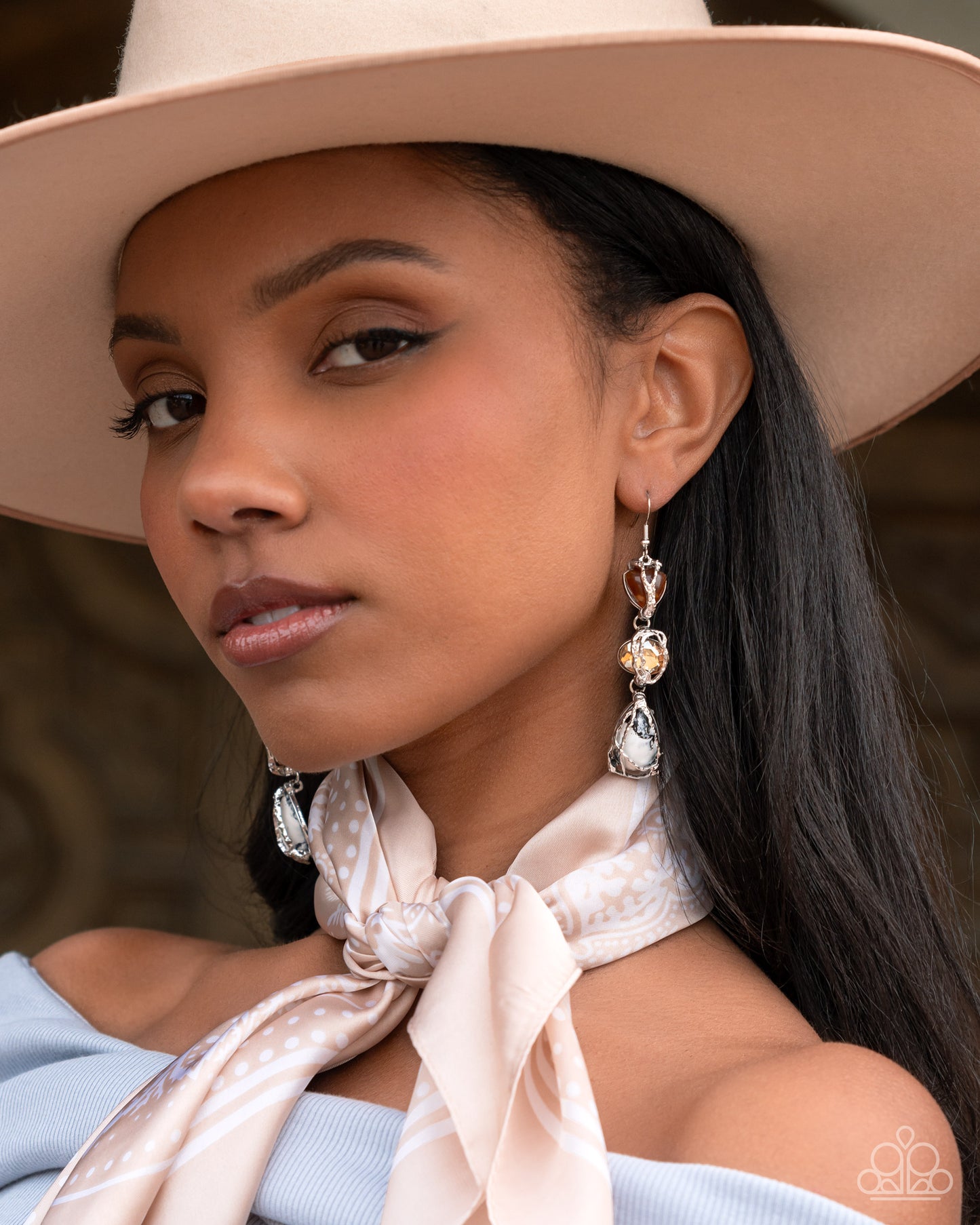 The Next Right Thing - white - Paparazzi earrings