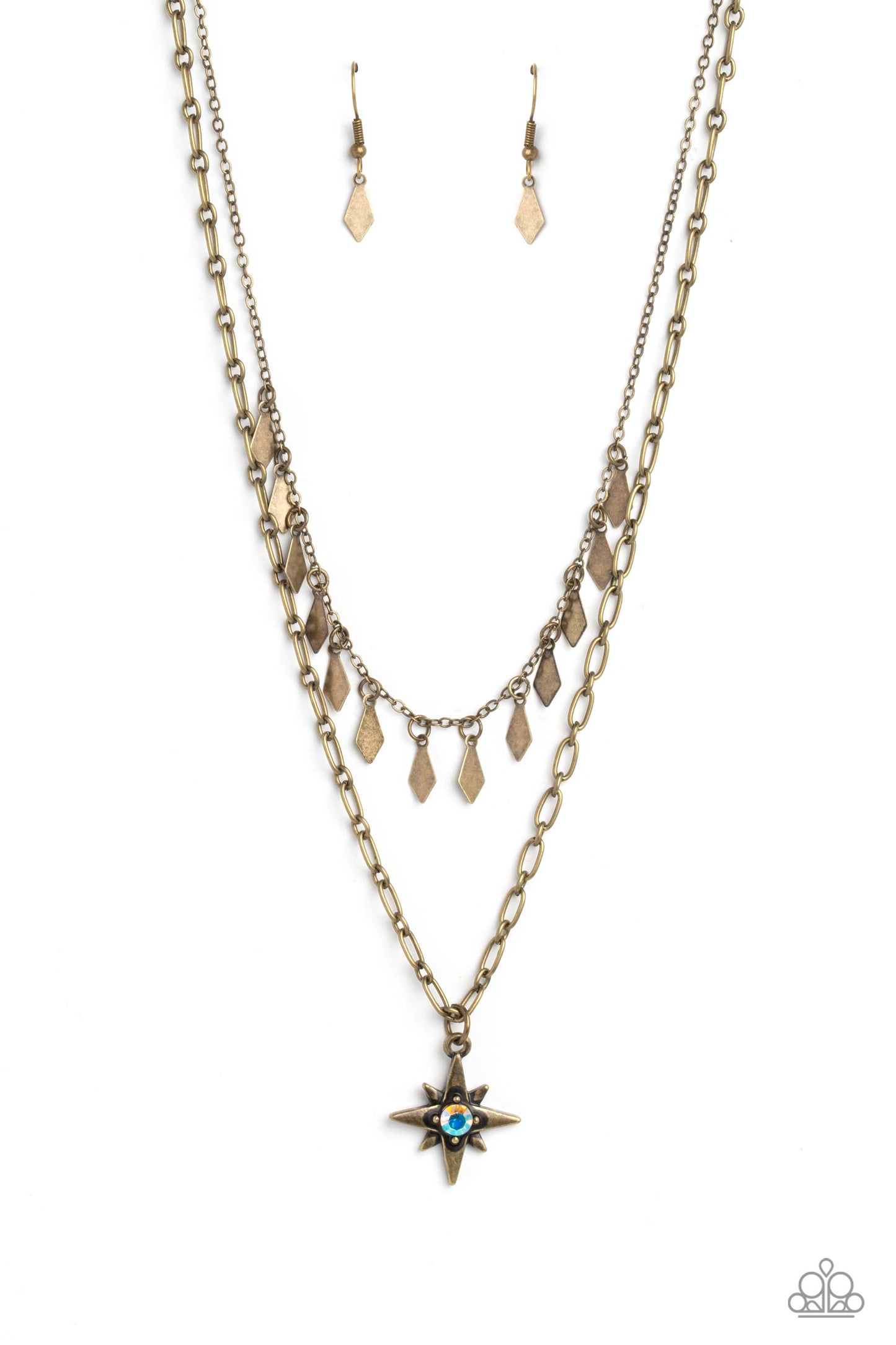 The Second Star To The LIGHT - brass - Paparazzi necklace
