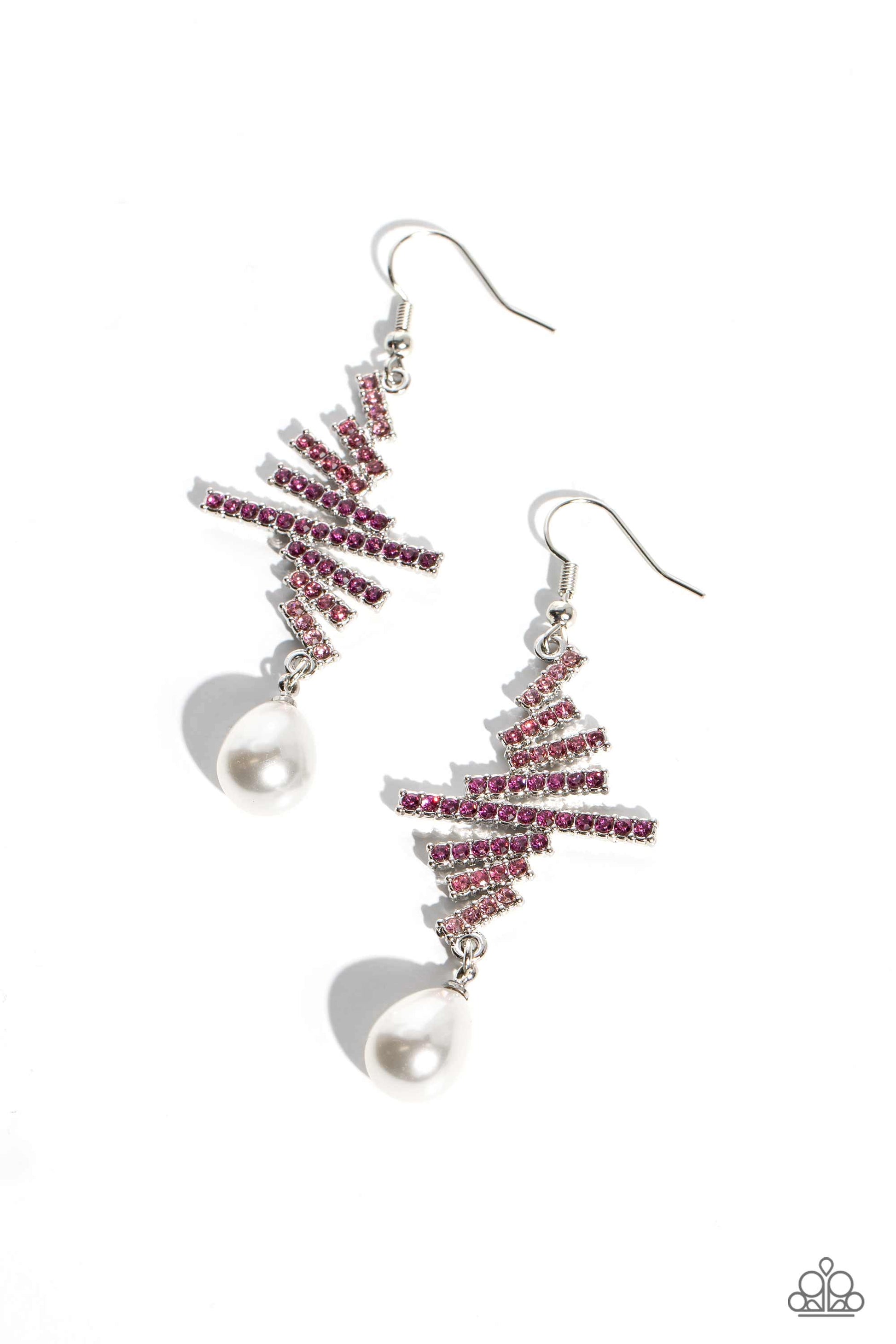 Timeless Tapestry - pink - Paparazzi earrings