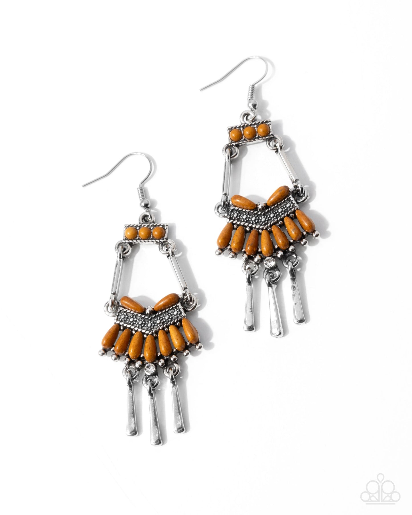 Trading Tradition - brown - Paparazzi earrings