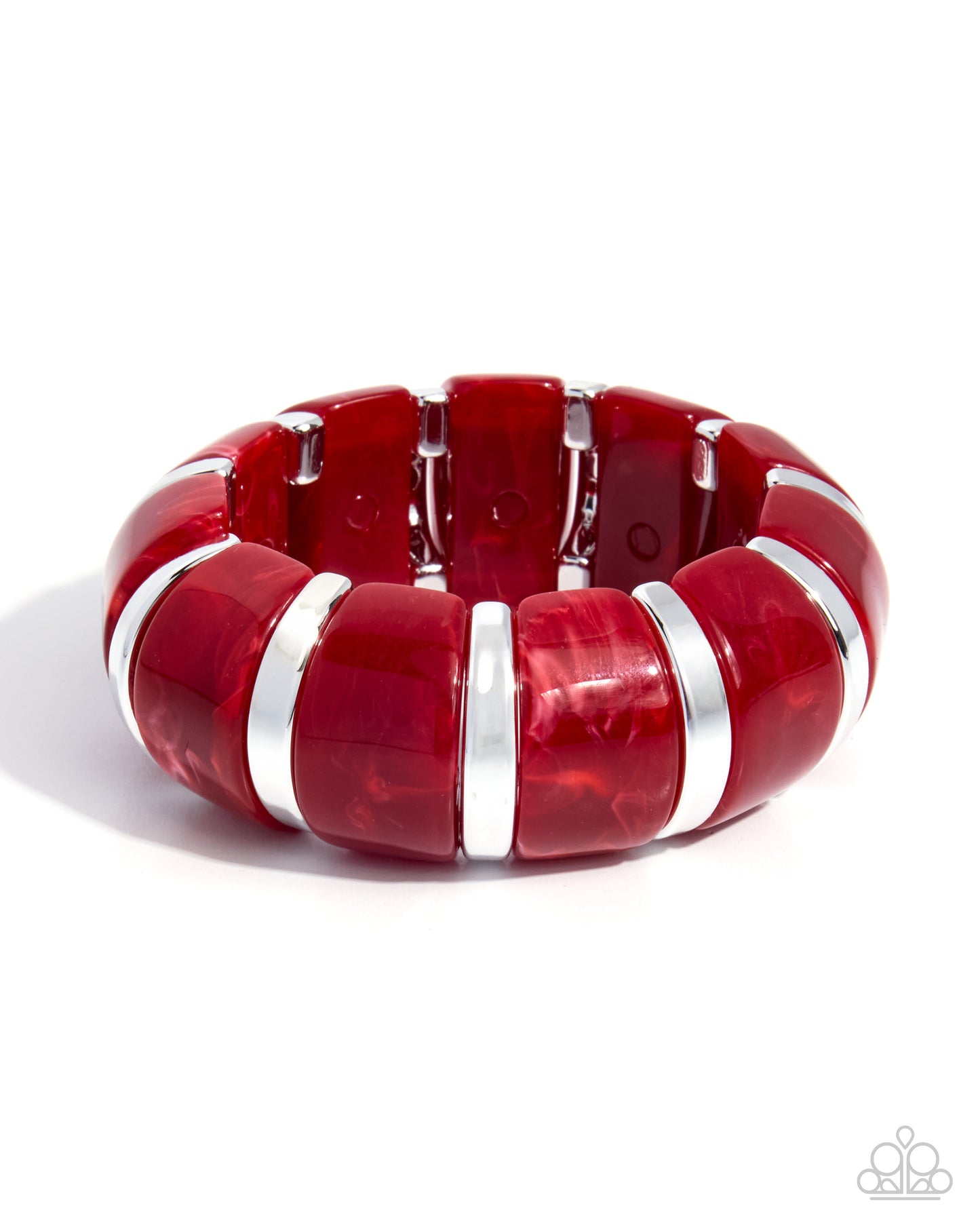 Transparent Tenacity - red - Paparazzi bracelet