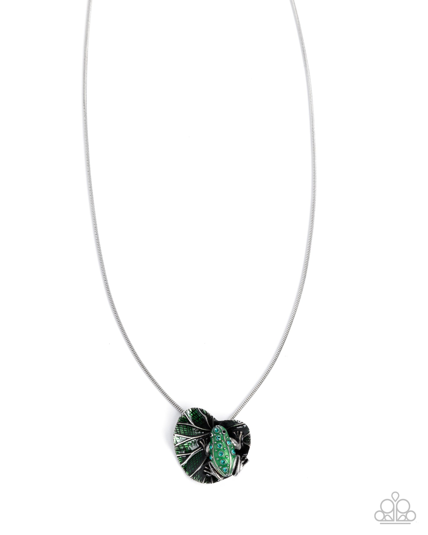 Tree Frog Tapestry - green - Paparazzi necklace