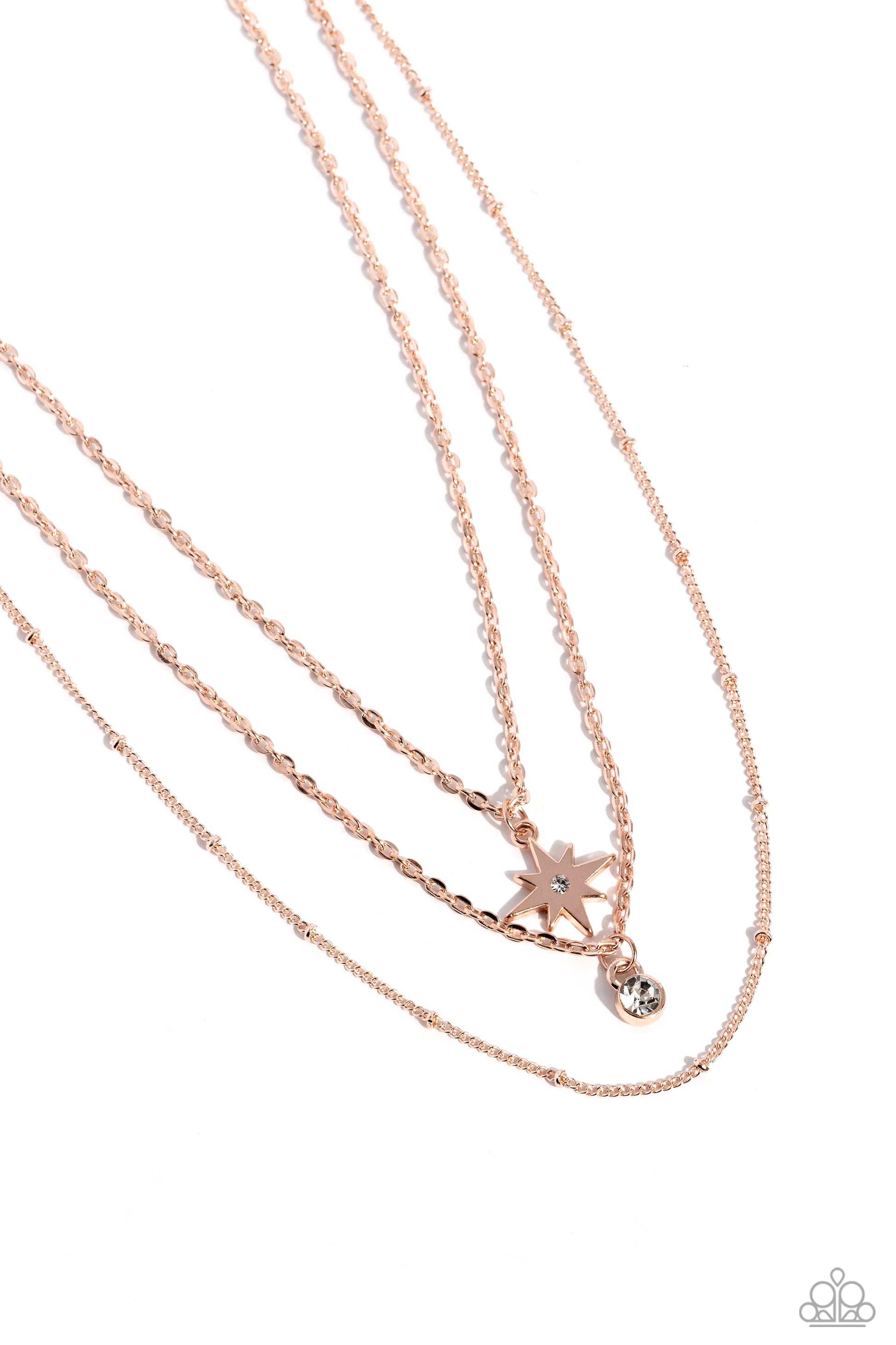 Trendy Twinkle - rose gold - Paparazzi necklace