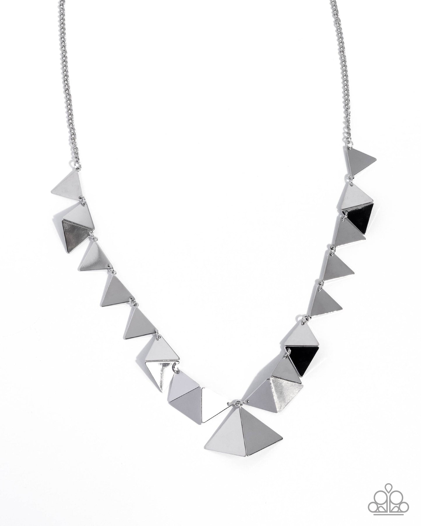 Triangle Tapestry - silver - Paparazzi necklace