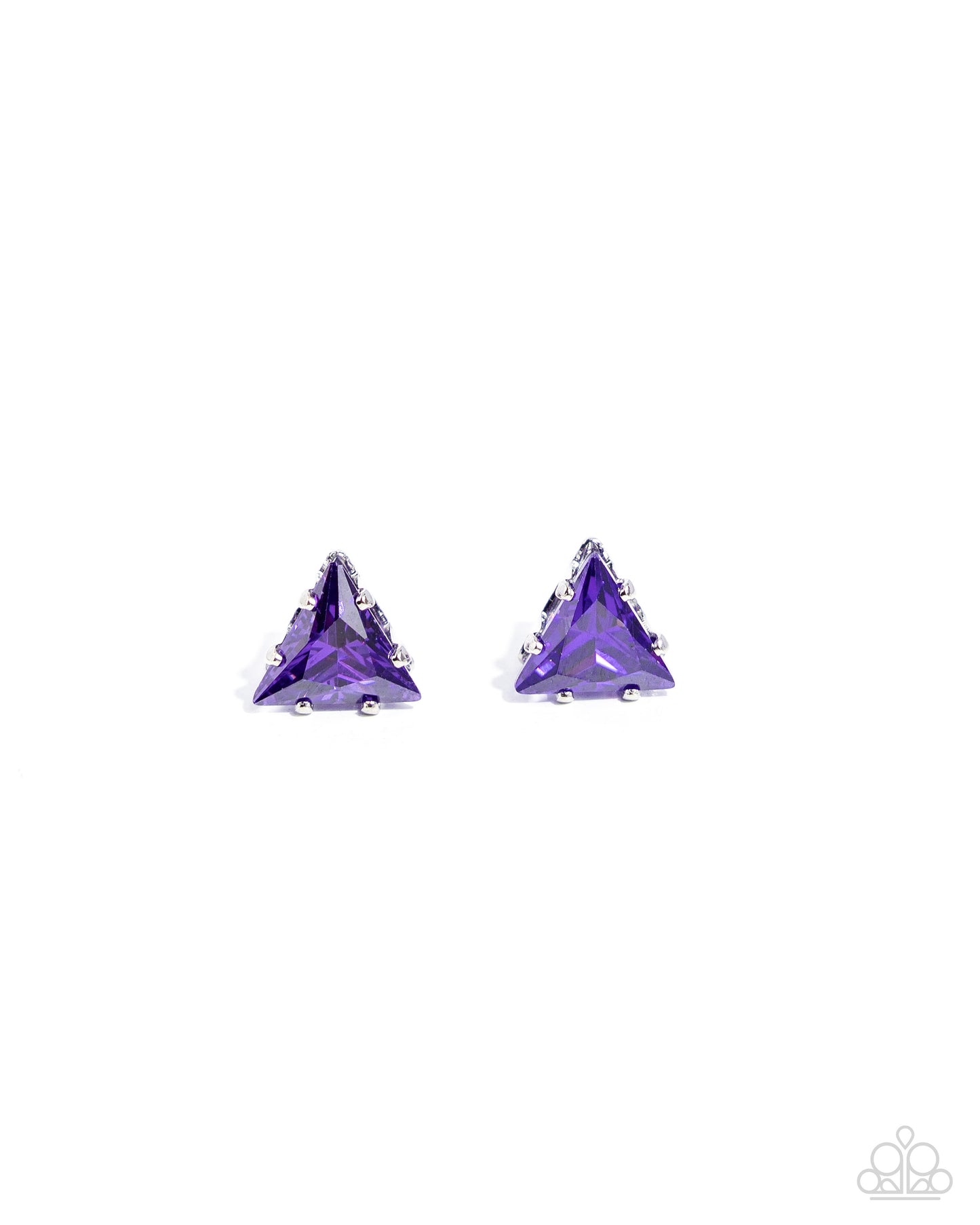 Triangular Twinkle - purple - Paparazzi earrings