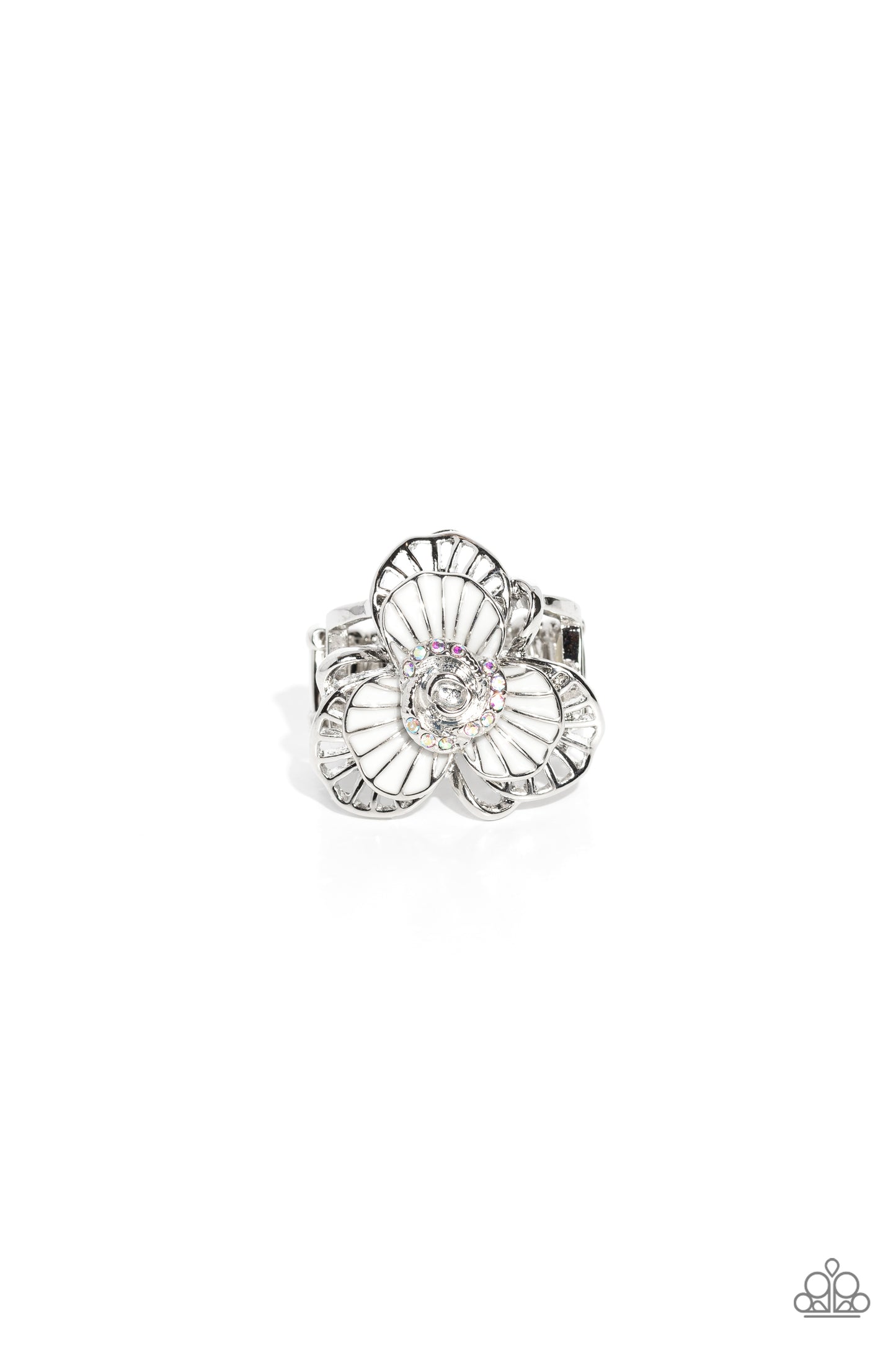 Tropical Trillium - white - Paparazzi ring