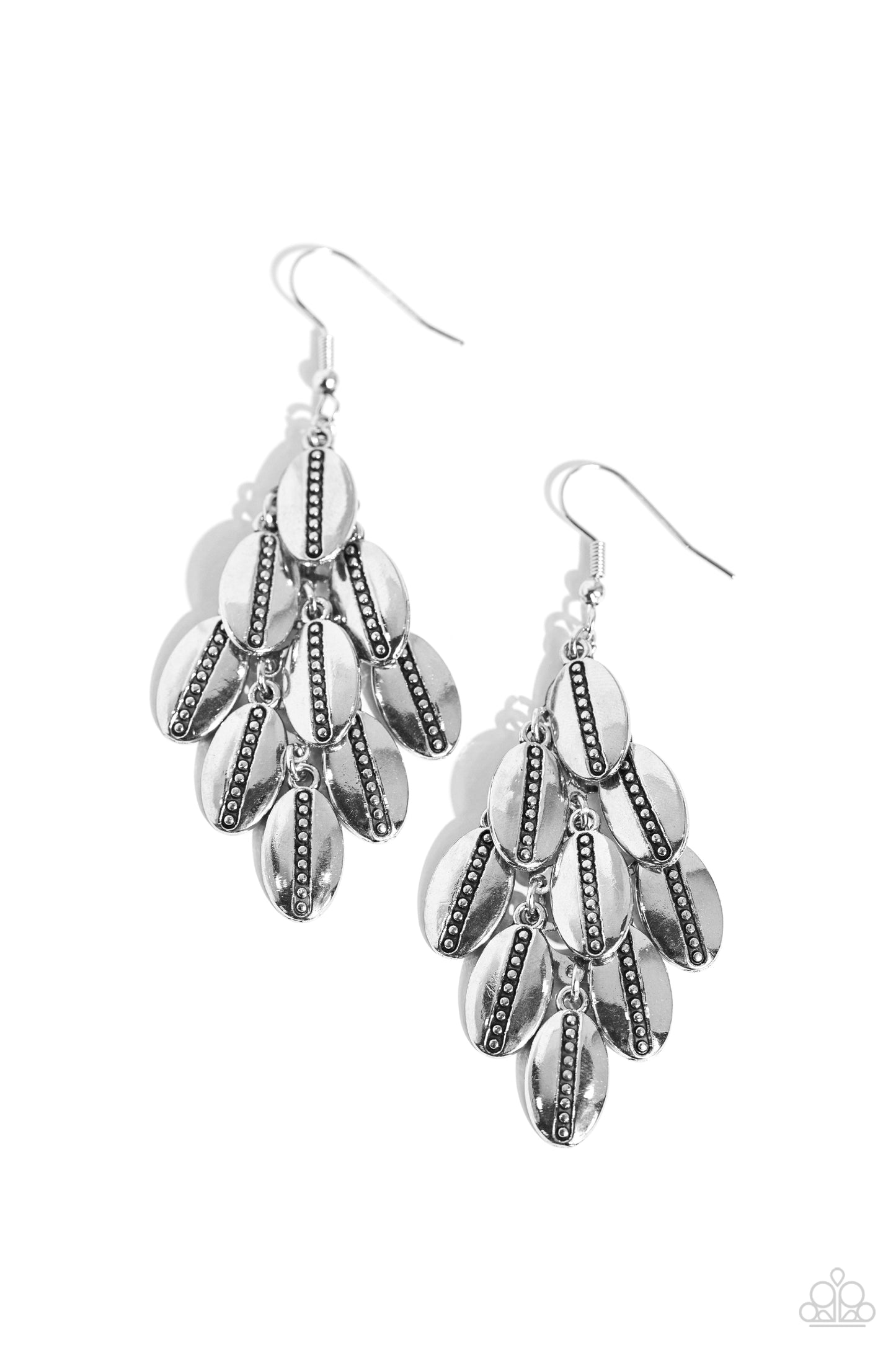 Tumbleweed Trek - silver - Paparazzi earrings