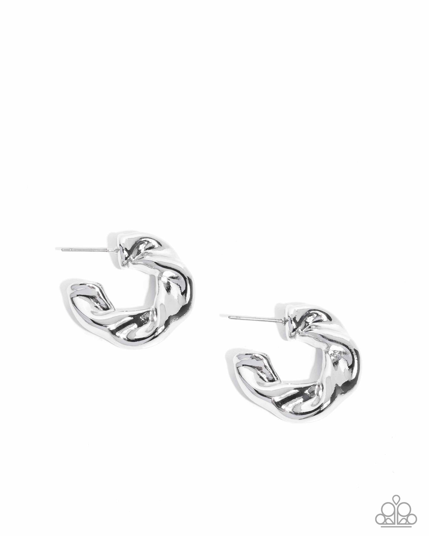 Twisted Talent - silver - Paparazzi earrings