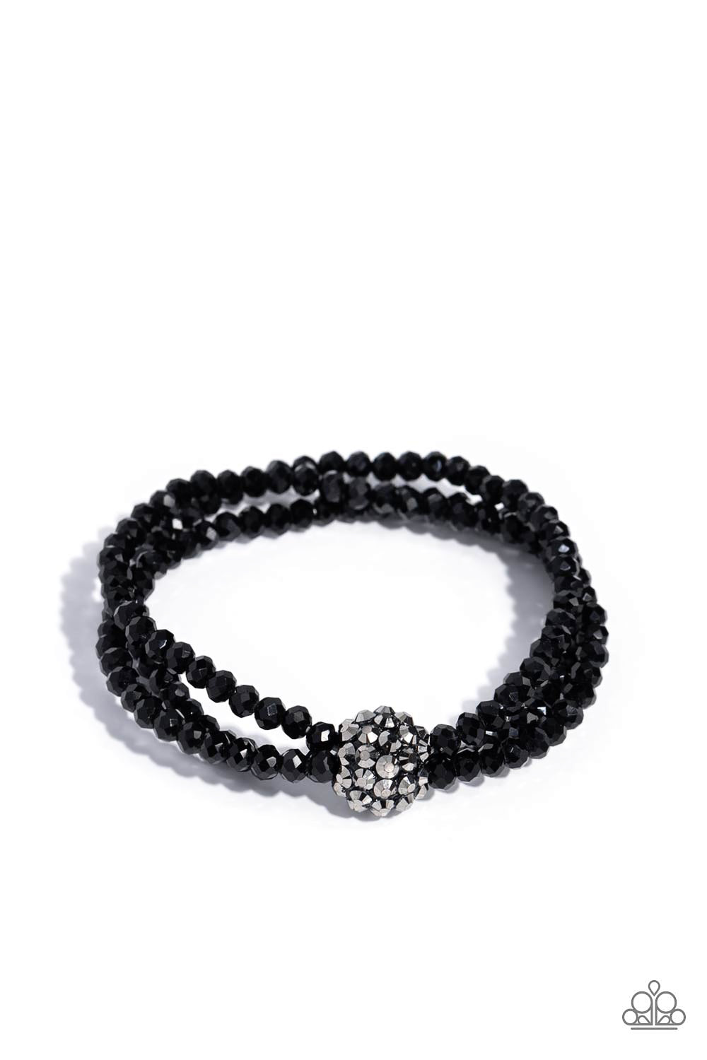 Twisted Theme - black - Paparazzi bracelet