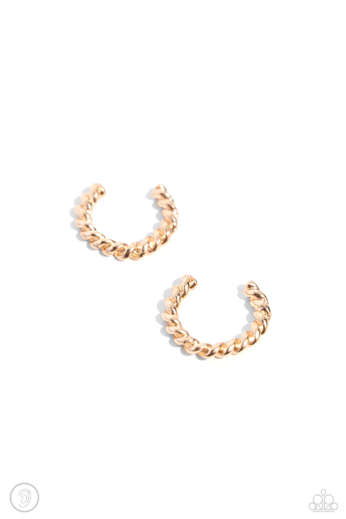 Twisted Travel - gold - Paparazzi ear cuff