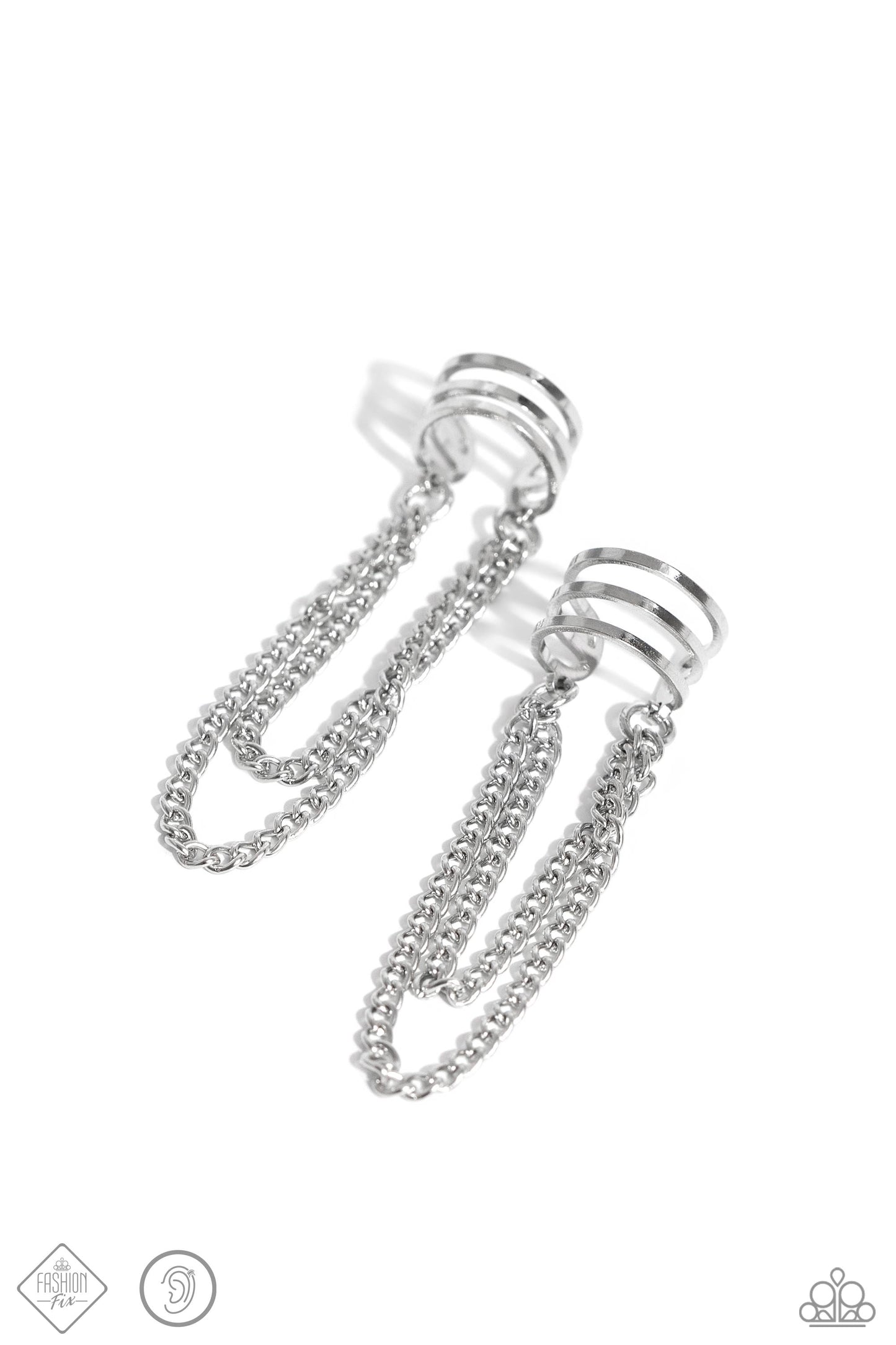 Unlocked Perfection - silver - Paparazzi ear cuff