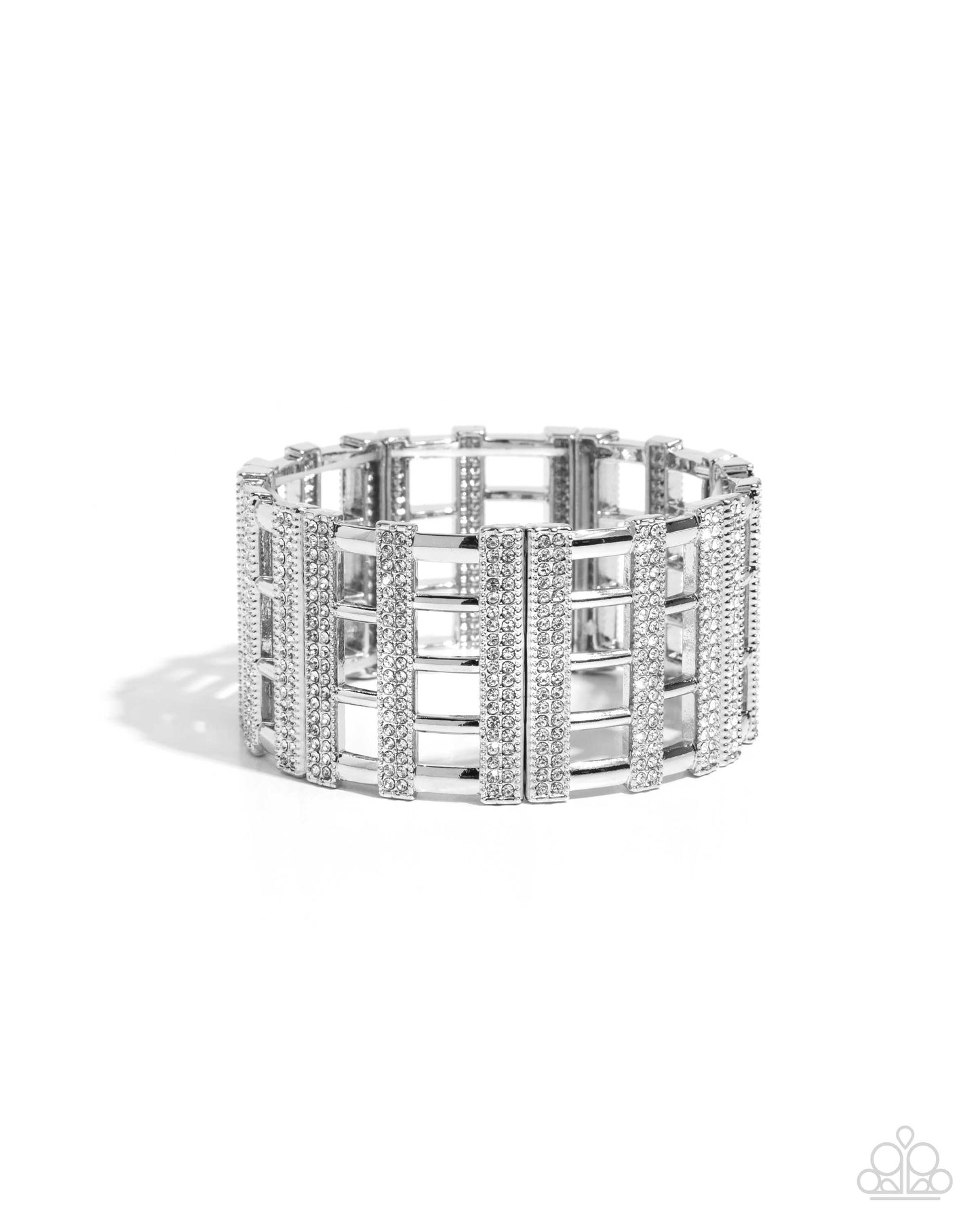 Vertical Vanity - white - Paparazzi bracelet