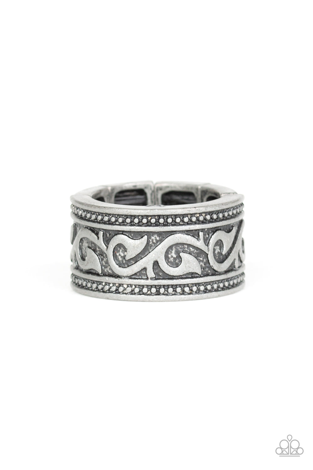 Vine of Valor - silver - Paparazzi MENS ring