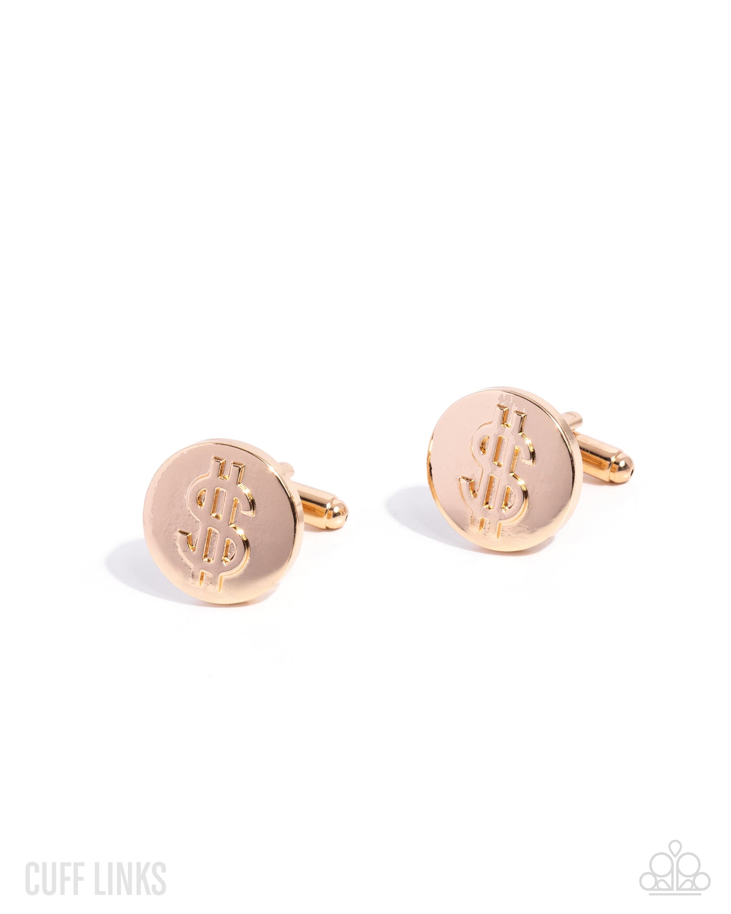 WEALTHY Habit - gold - Paparazzi MENS cufflinks