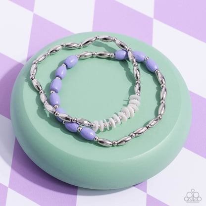 WOOD Luck - purple - Paparazzi bracelet