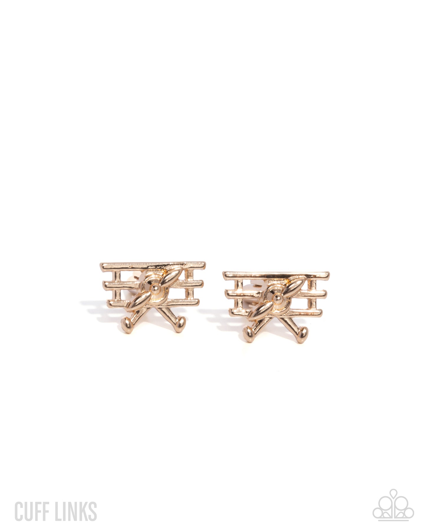 WRIGHT Here! - gold - Paparazzi cufflinks