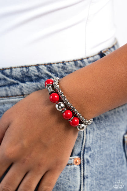 Walk This SWAY - red - Paparazzi bracelet
