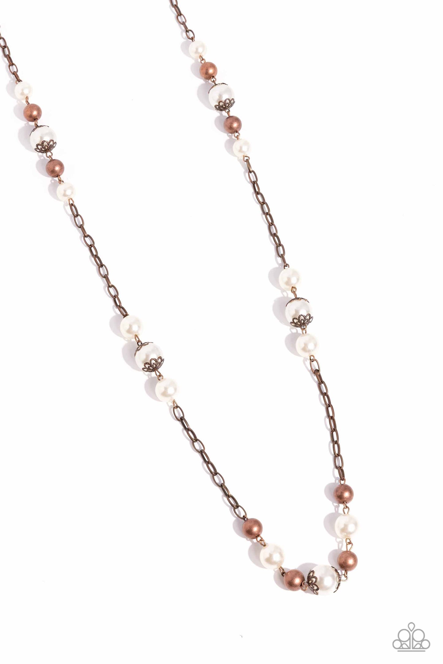 Wall Street Waltz - copper - Paparazzi necklace