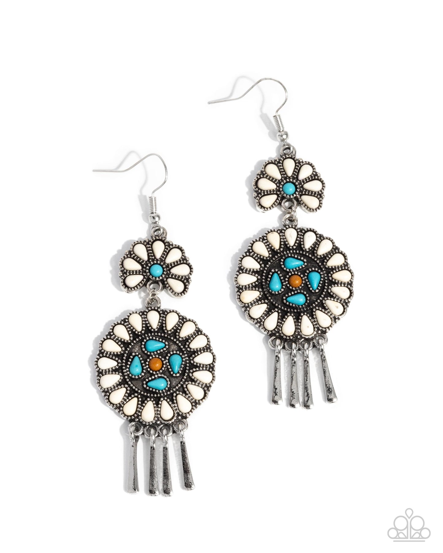 Watch the Sunset - white - Paparazzi earrings