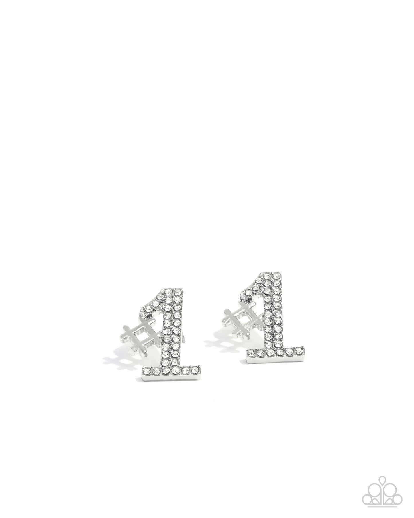 We're Number One, You're Number Two - white - Paparazzi earrings