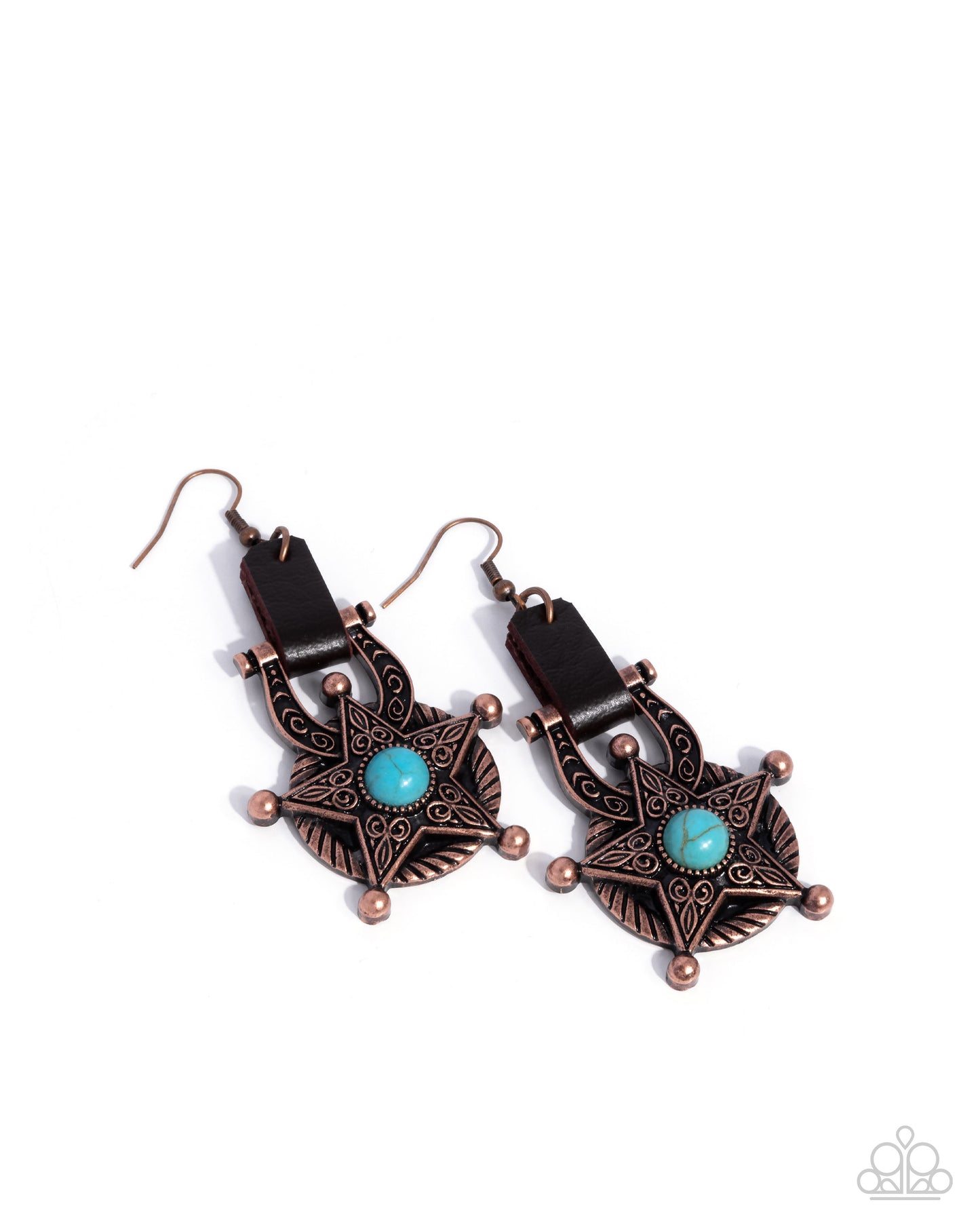 Western Warden - copper - Paparazzi earrings