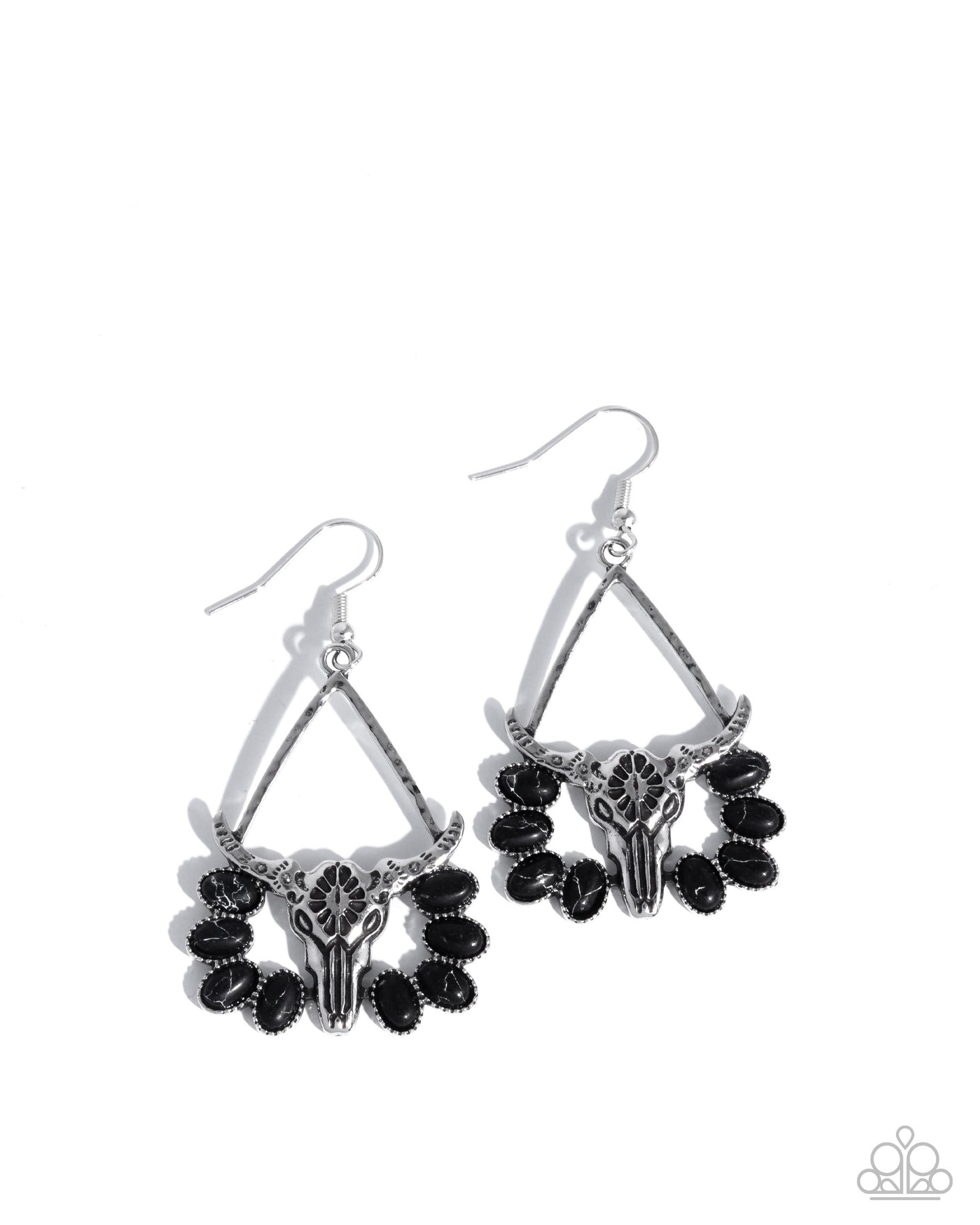 Western Whirlwind - black - Paparazzi earrings