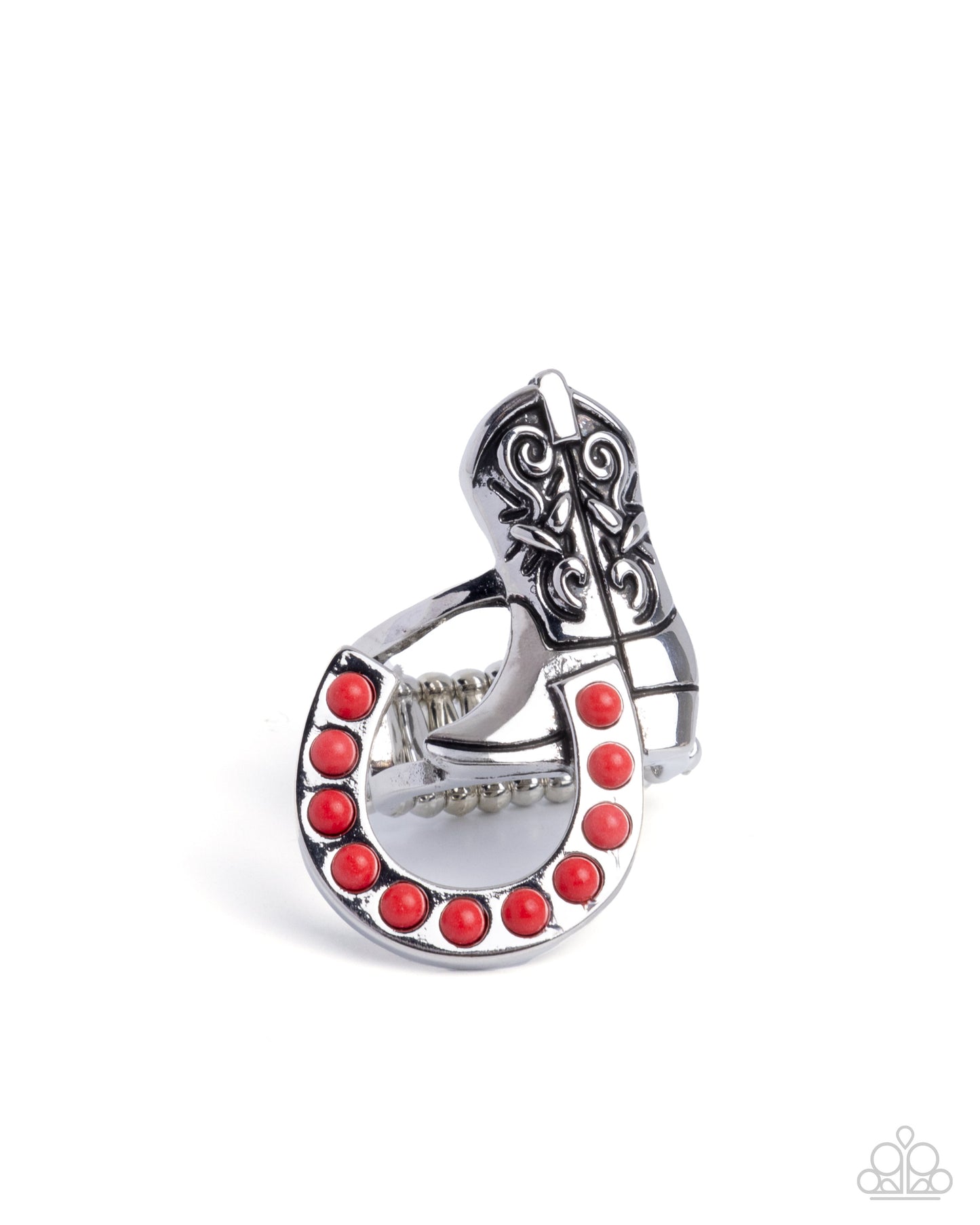 Western Wraparound - red - Paparazzi ring