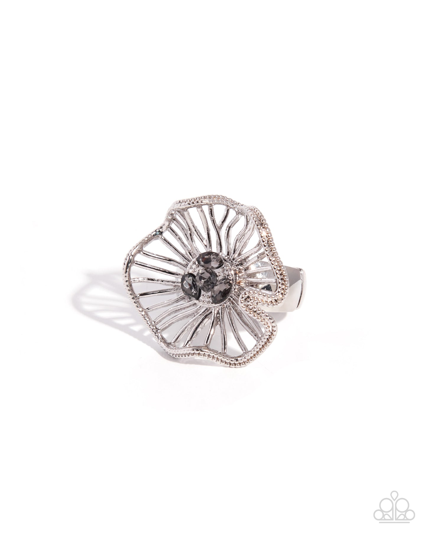 Whimsical Webbing - silver - Paparazzi ring
