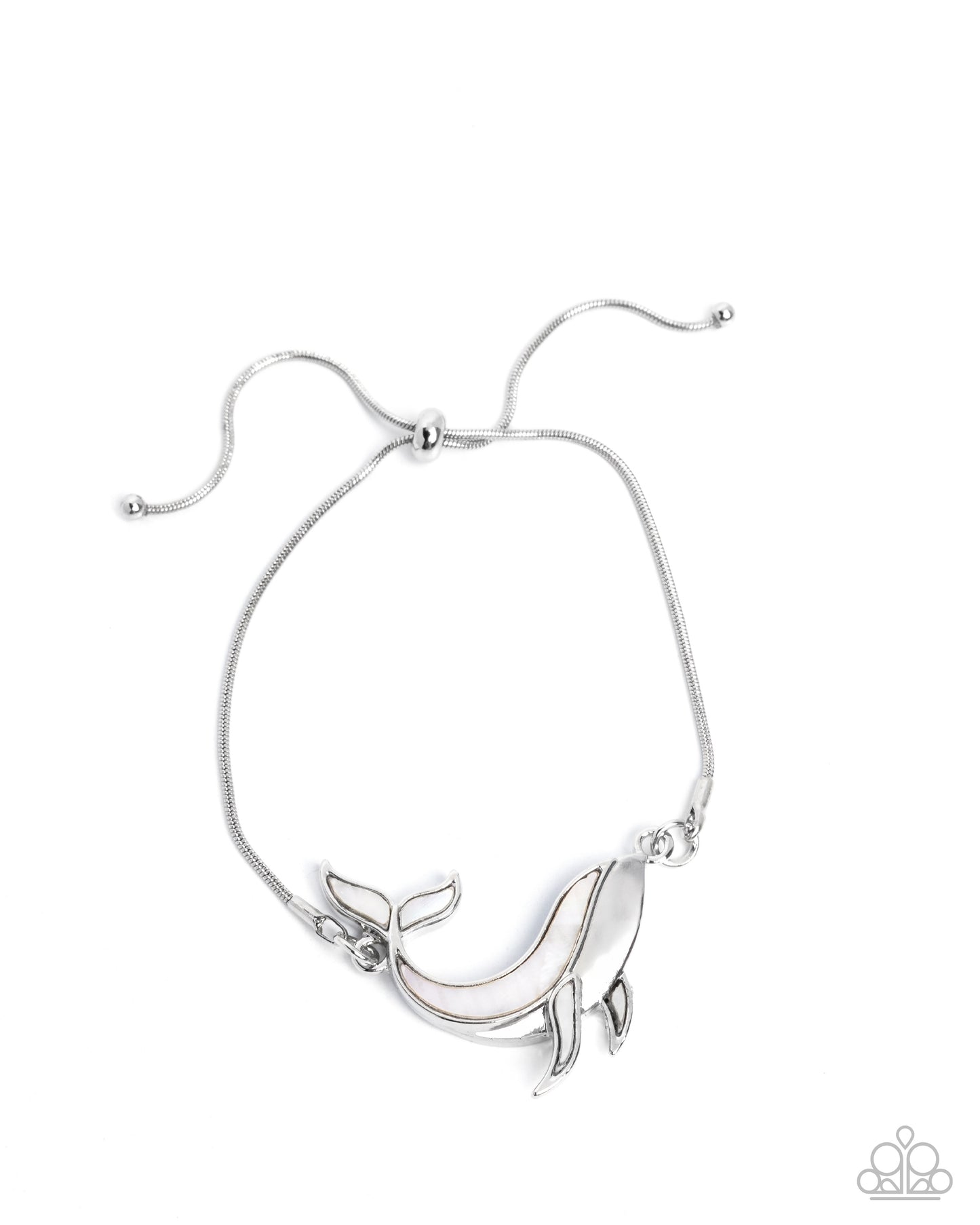 Whimsical Whale - silver - Paparazzi bracelet