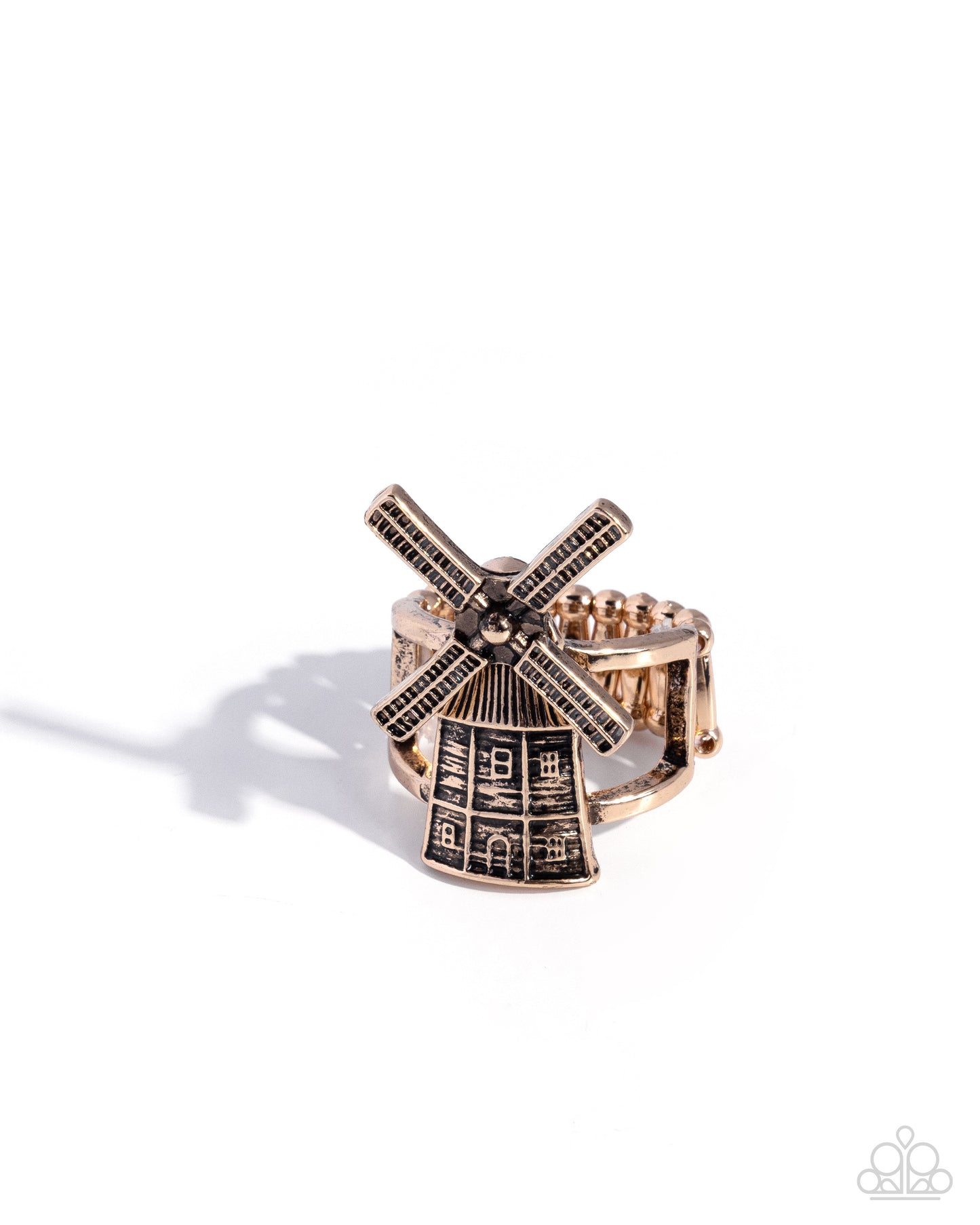Whimsical Windmill - gold - Paparazzi ring