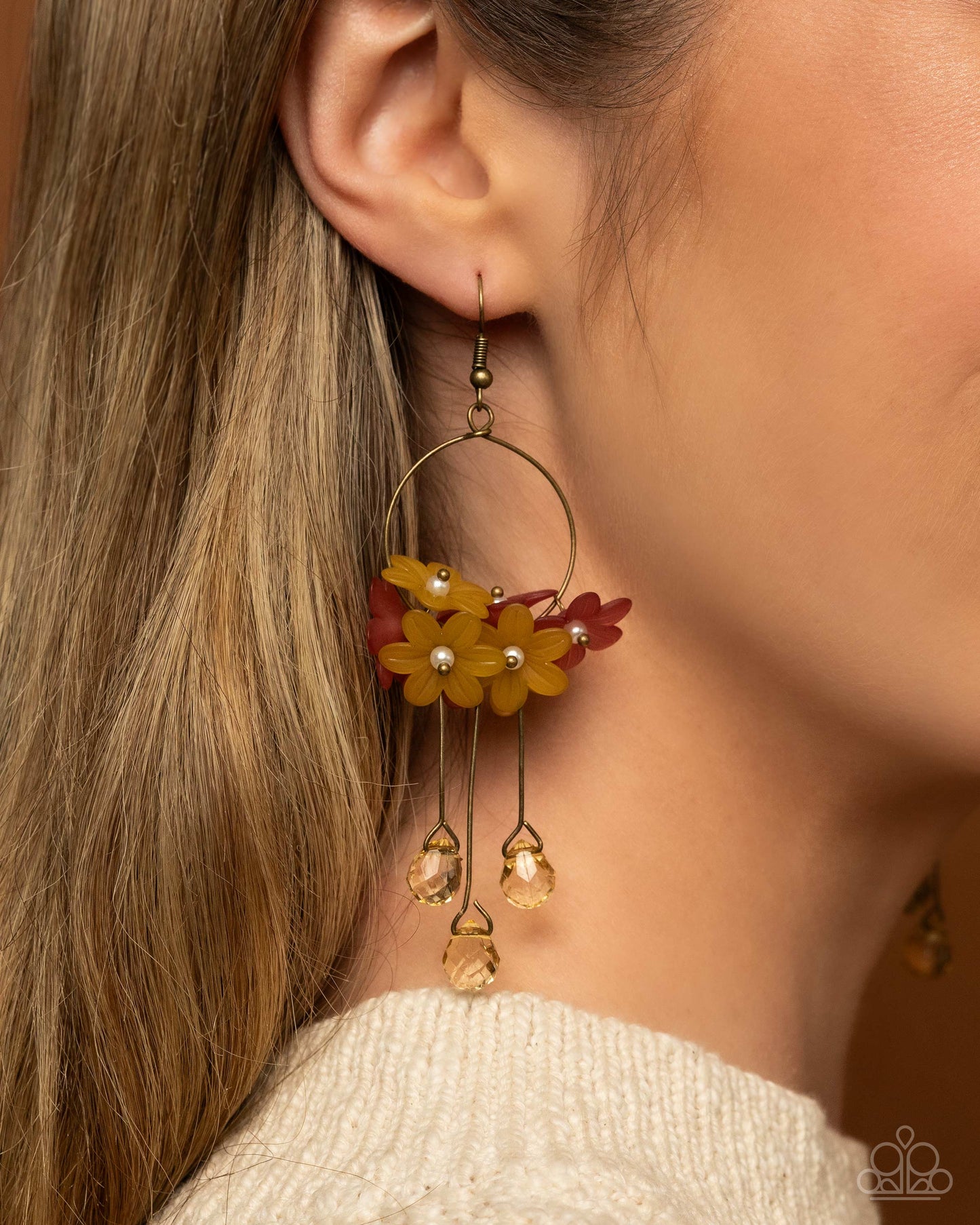 Whimsical Work - brass - Paparazzi earrings