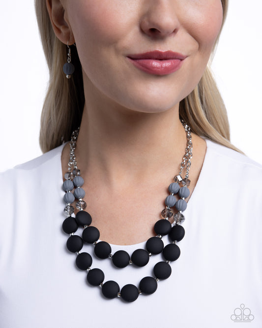 Whimsically Wealthy - black - Paparazzi necklace